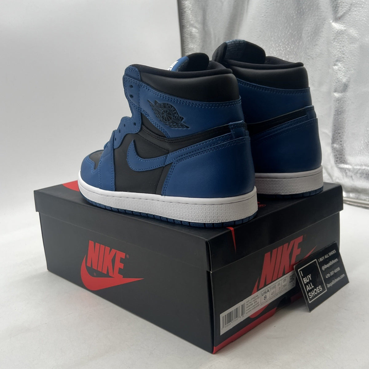 Size 8 - Air Jordan 1 Retro OG High Dark Marina Blue (555088-404)