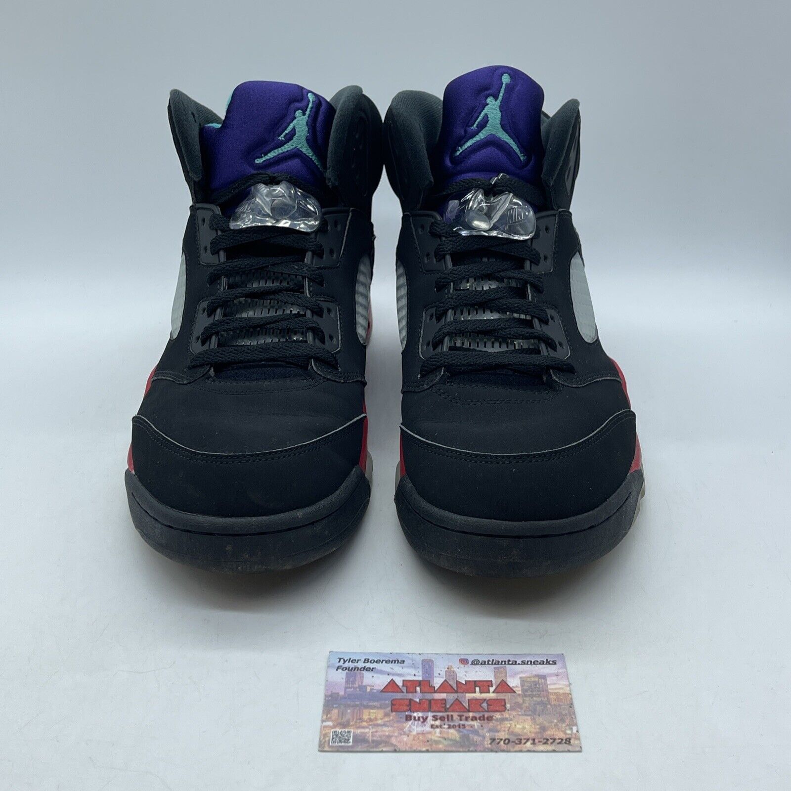 Size 11.5 - Jordan 5 Retro Top 3 Black Suede Purple Red Blue (CZ1786-001)