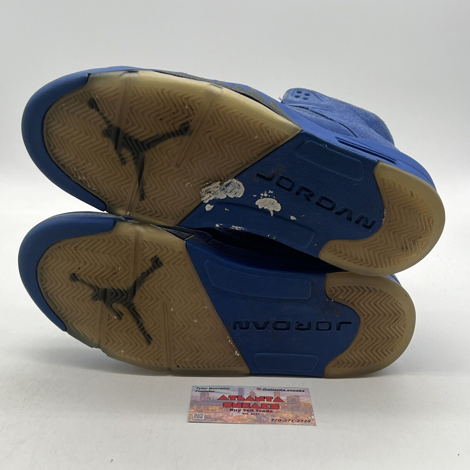 Size 11 - Air Jordan 5 Retro Blue Suede Grey Black (136027-401)