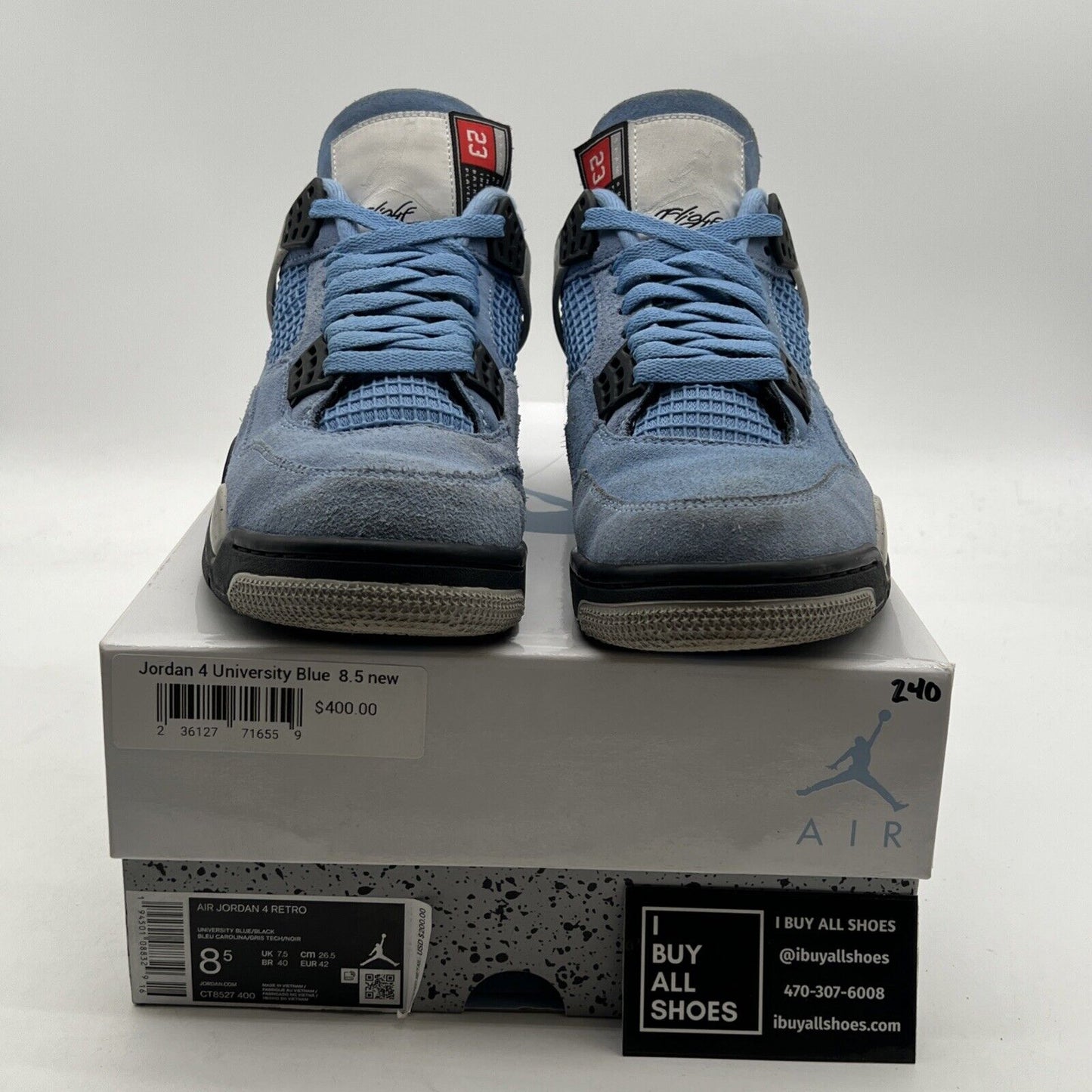 Size 8.5 - Air Jordan 4 Retro Mid University Blue (CT8527-400)