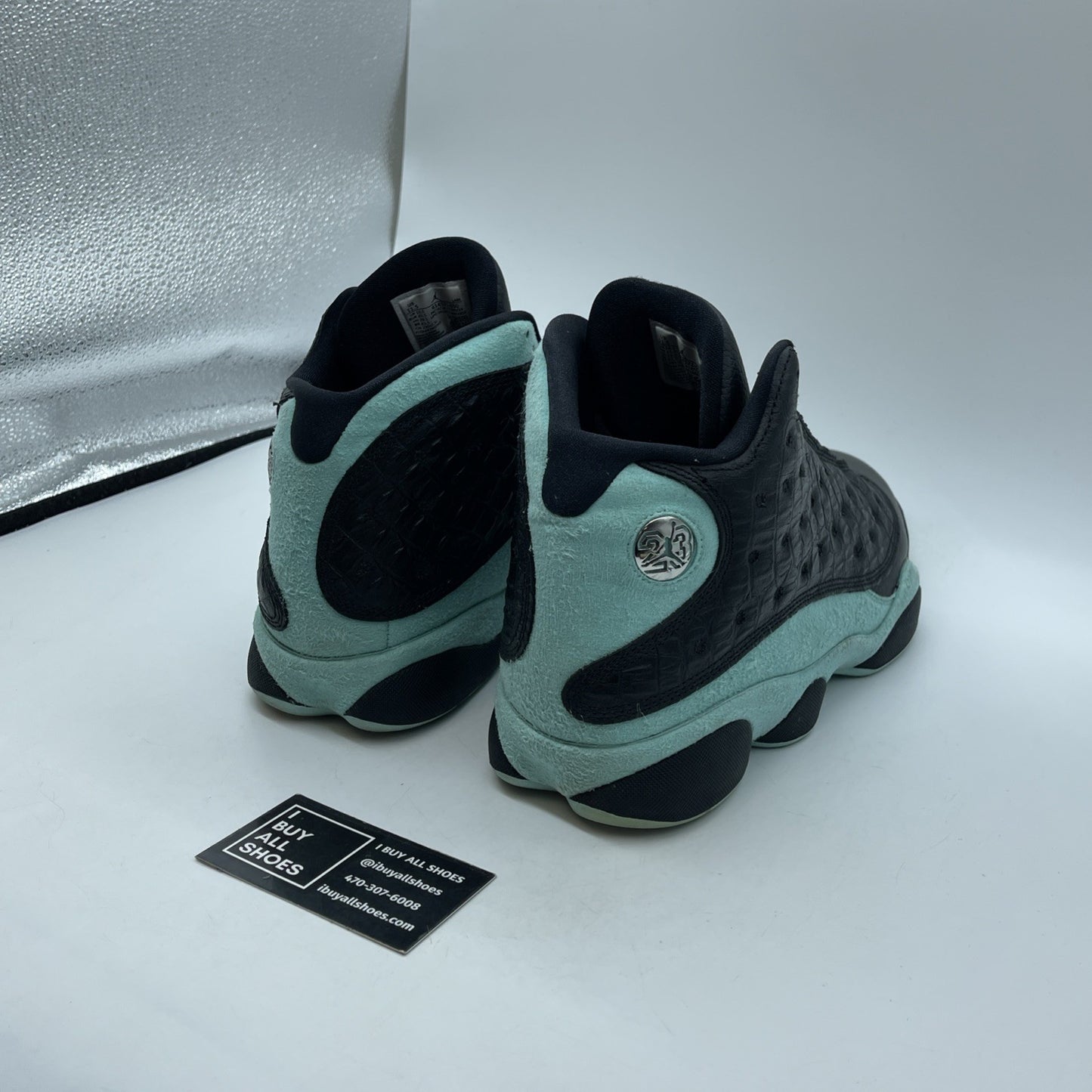 Size 11.5 - Air Jordan 13 Retro Island Green Black Suede Leather (414571-030)