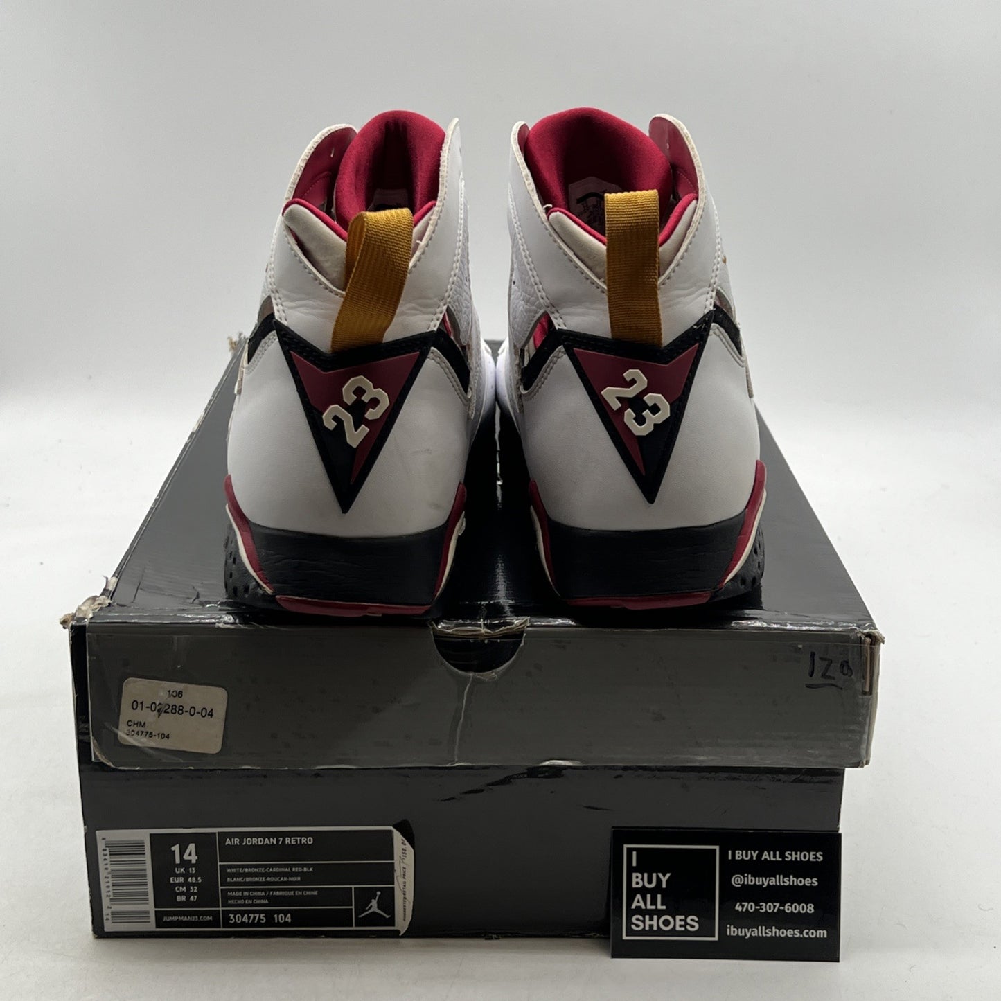 Size 14 - Air Jordan 7 Retro 2011 Cardinal (304775-104)