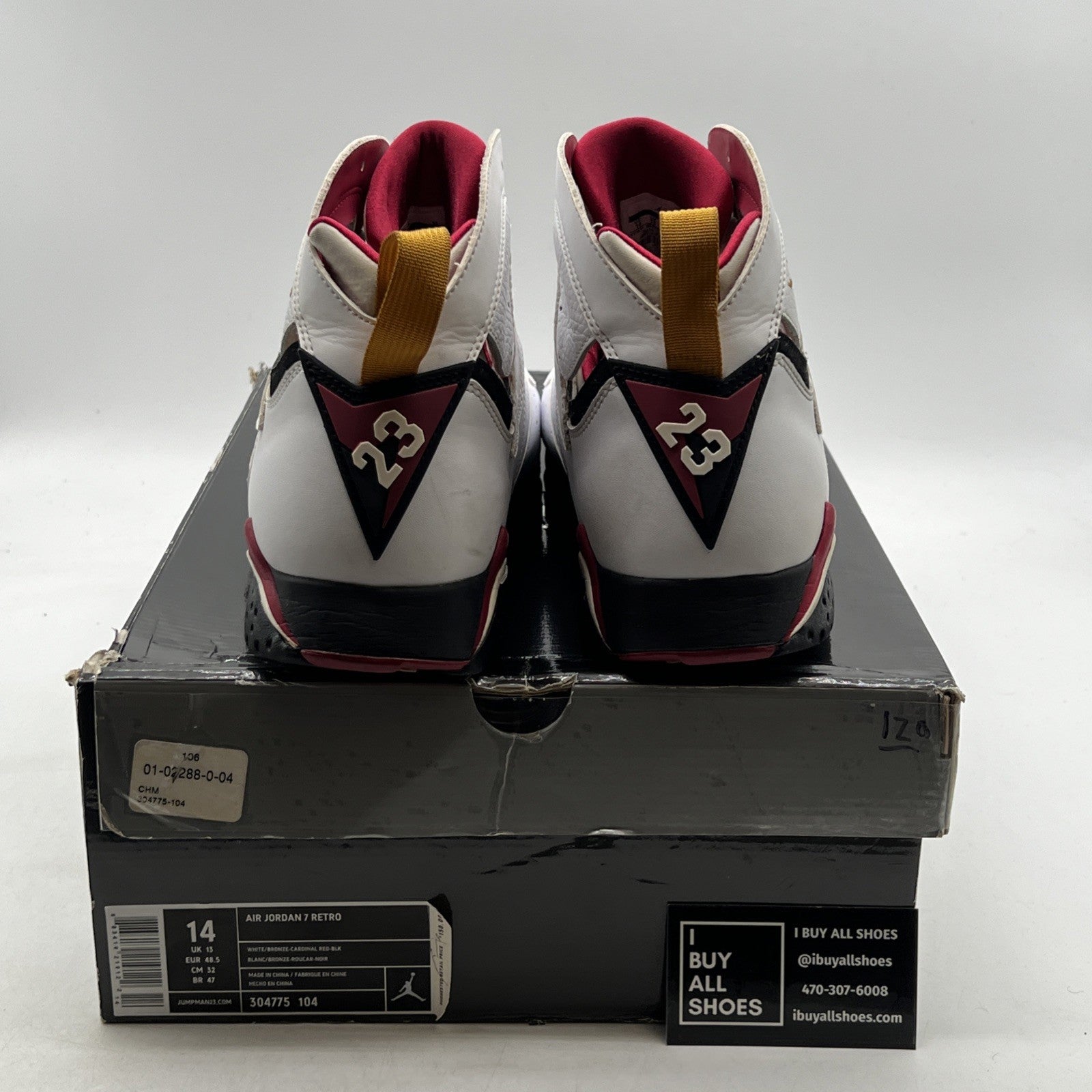 Size 14 - Air Jordan 7 Retro 2011 Cardinal (304775-104)