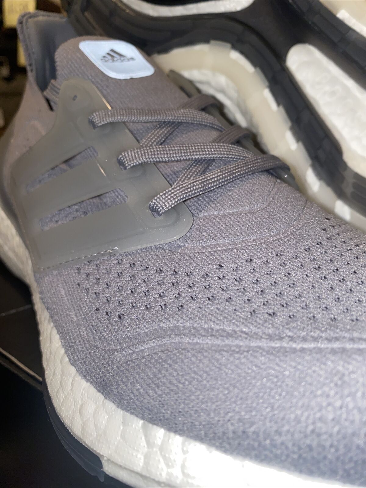 Adidas Mens Ultraboost 21 Gray Running Shoes Size 8 (4365875)