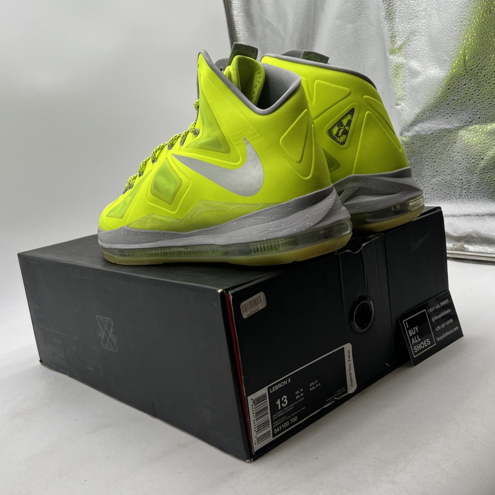 Size 13 - Nike LeBron 10 Volt - (541100-700)