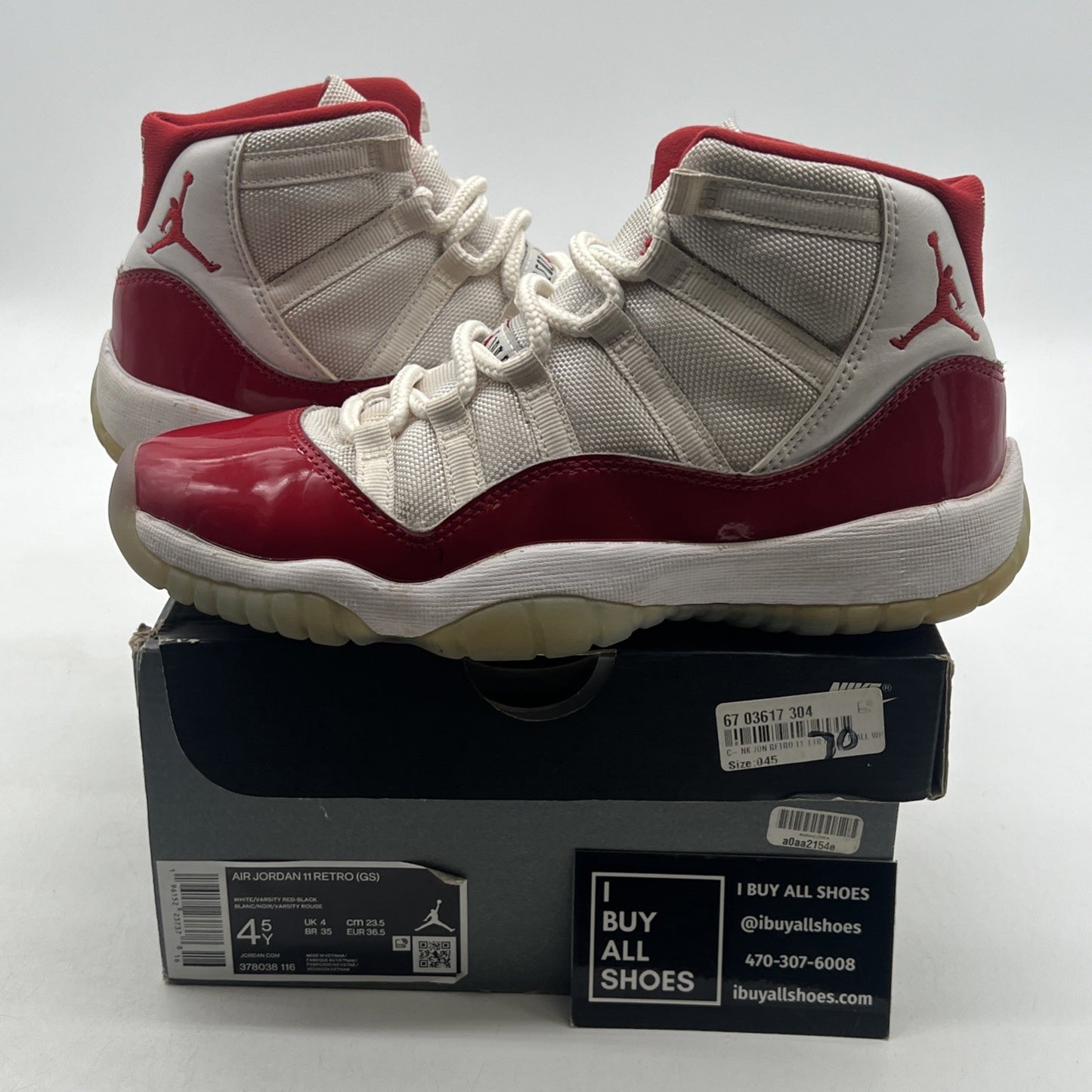Size 4.5Y - Air Jordan 11 Retro High Cherry (378038-116)