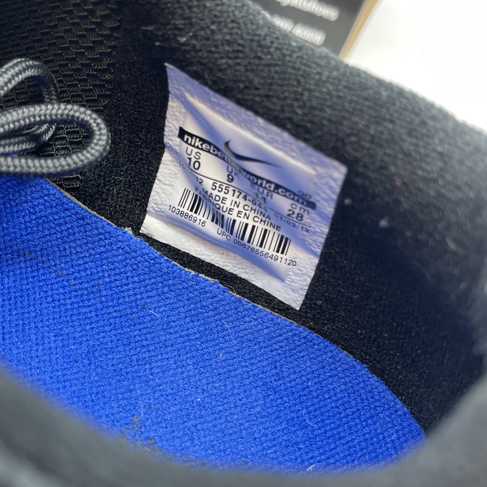 Size 10 - Nike Free RN 2 Black Blue Gray Suede Leather (555174-044)