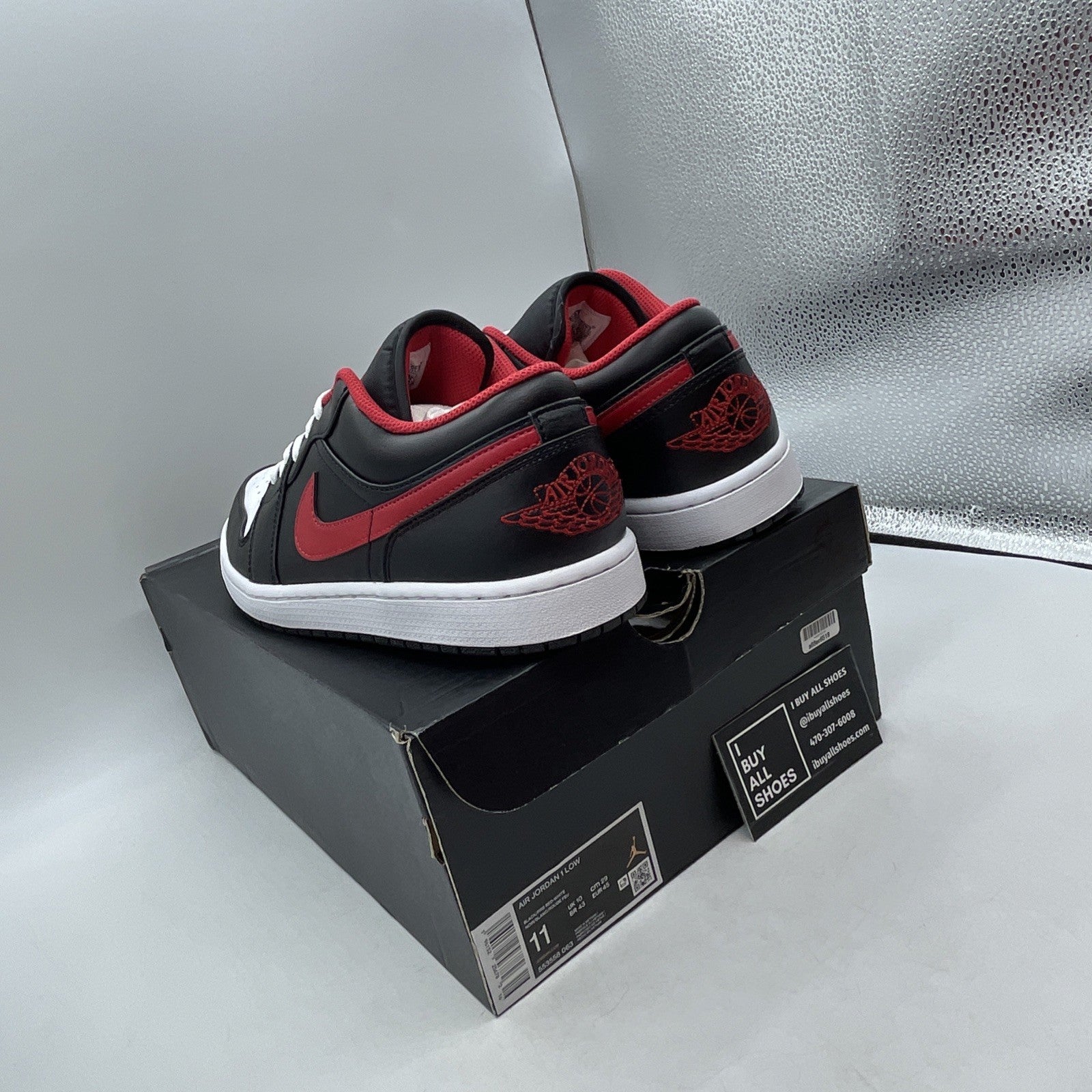 Size 11 - Air Jordan 1 Low White Toe 2022 (553558-063)