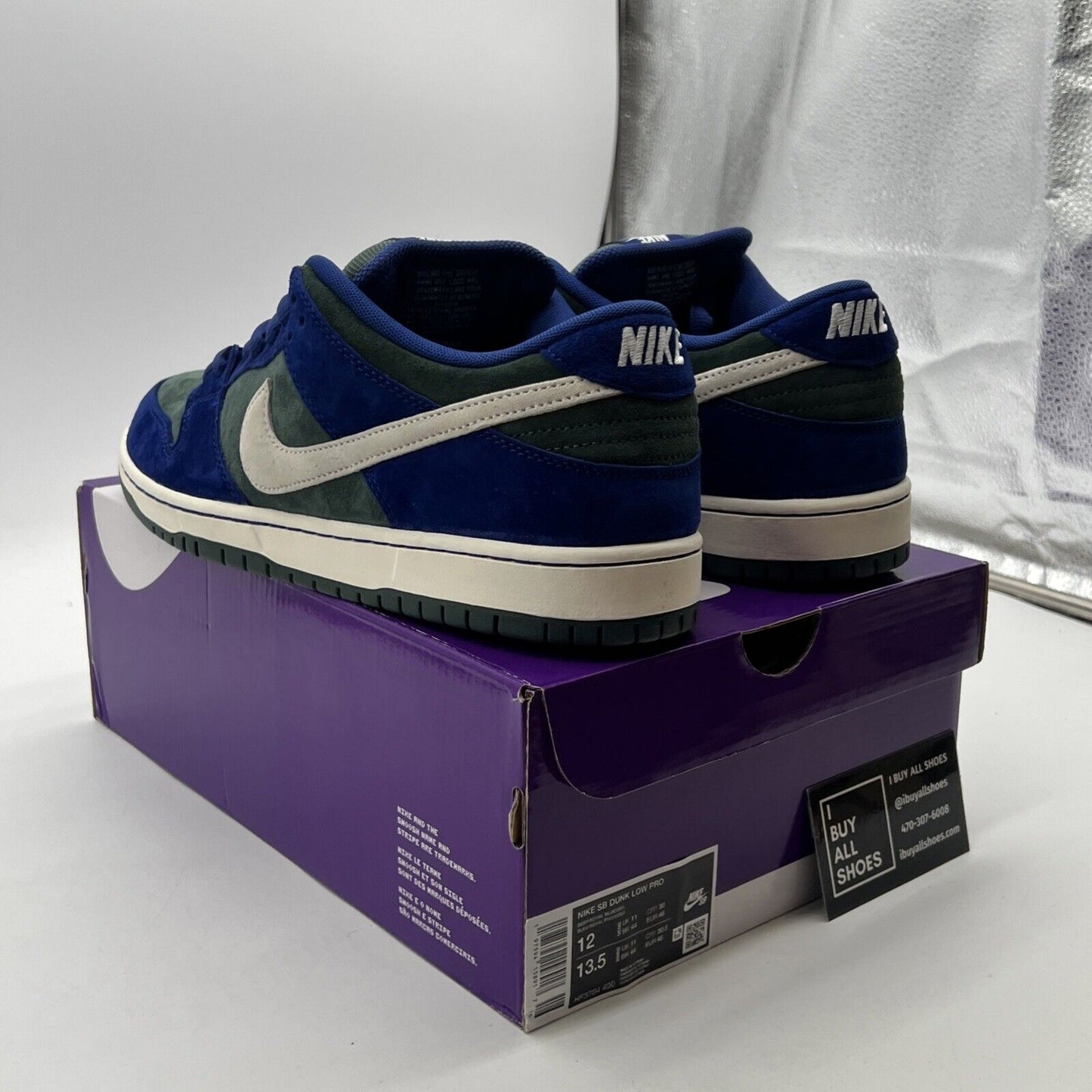 Size 12 - Nike Dunk Pro SB Low Deep Royal Vintage Green (HF3704-400)