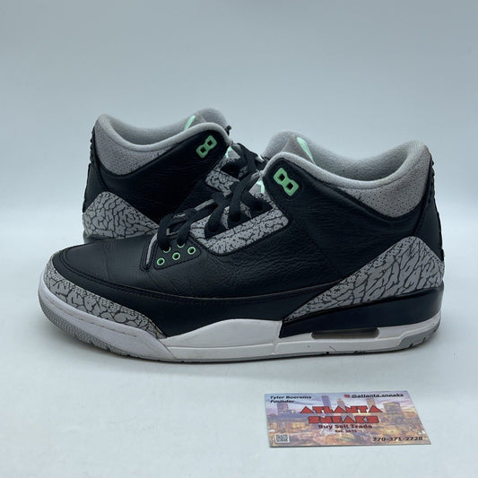 Size 10 - Air Jordan 3 Retro Green Glow Black Gray White (CT8532-031)