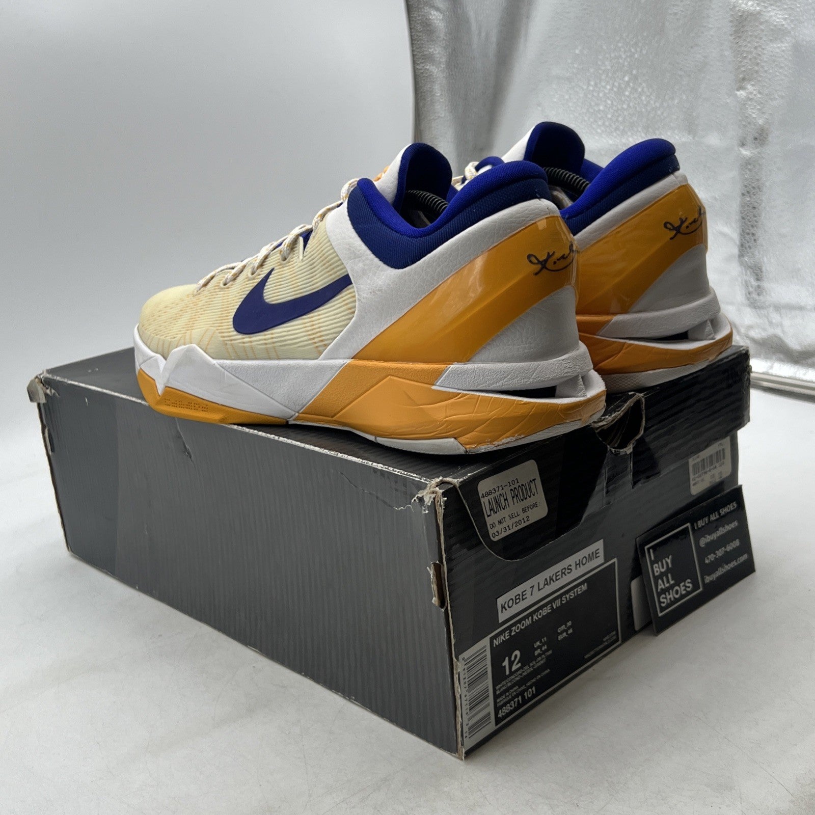 Size 12 - Nike Zoom Kobe 7 System Lakers (488371-101)
