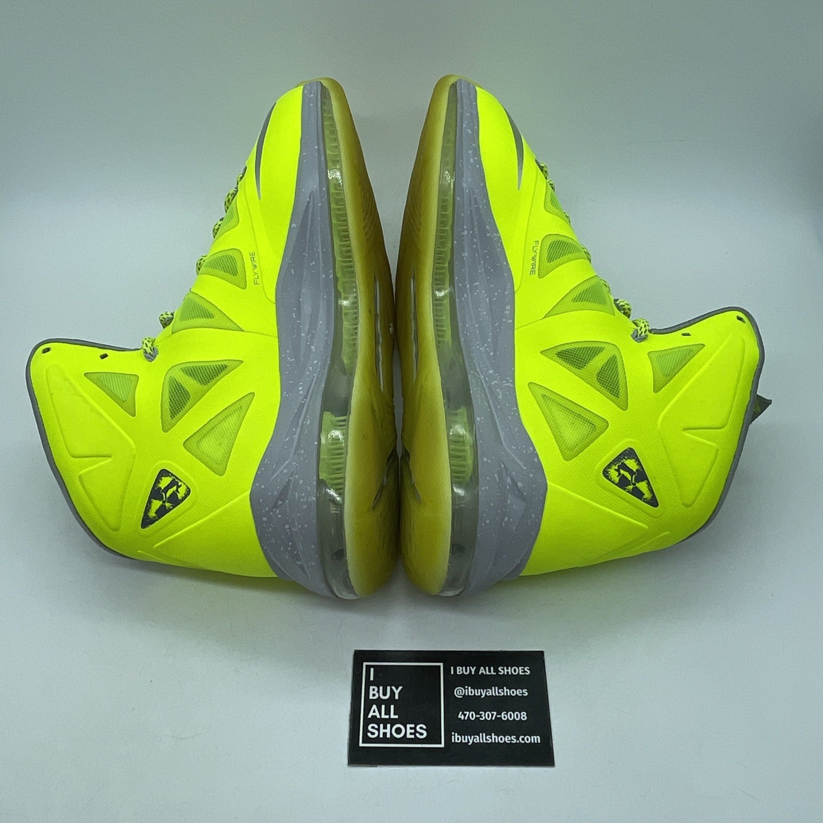 Size 11 - Nike LeBron 10 Volt Grey Leather  (541100-700)