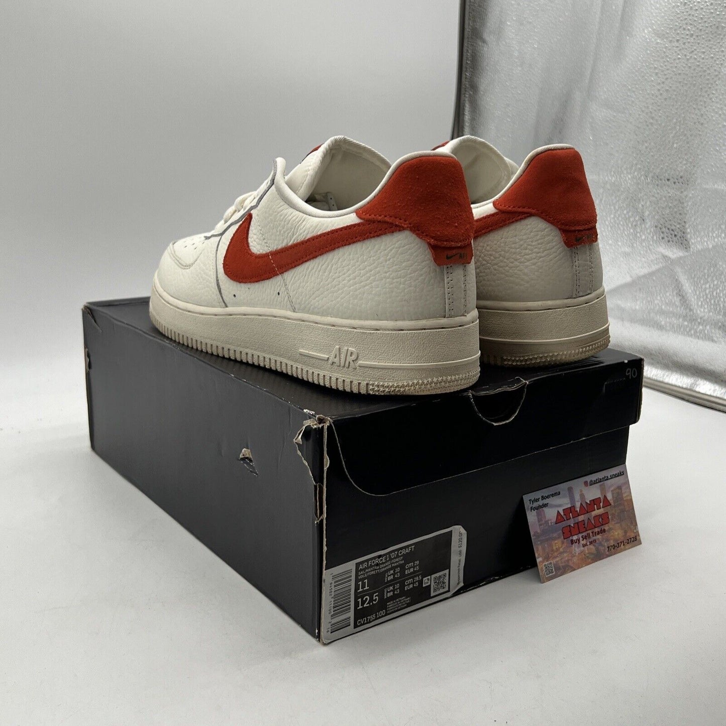 Size 11 - Nike Air Force 1 '07 Craft Mantra Orange (CV1755-100)