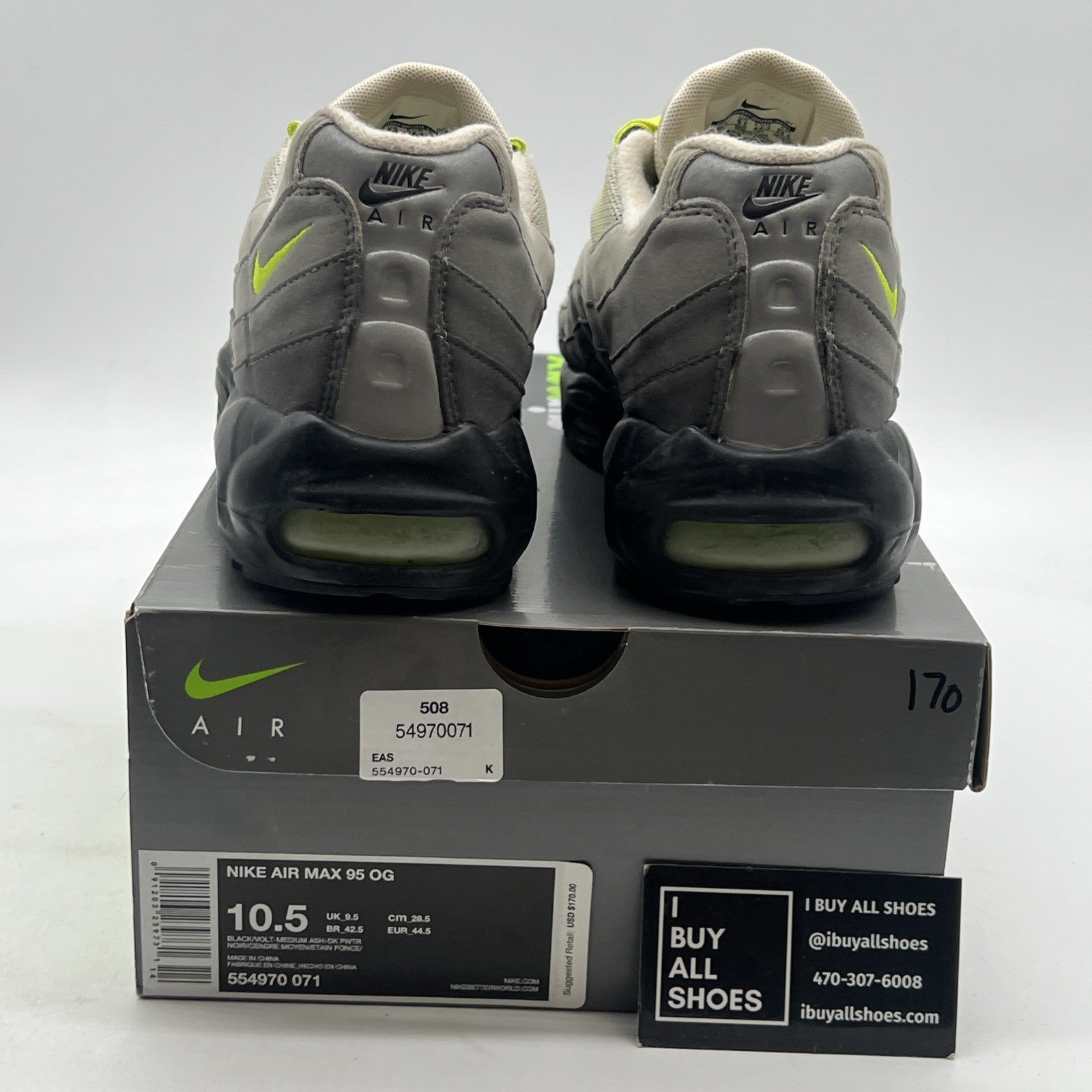 Size 10.5 - Nike Air Max 95 OG 2015 Neon (554970-071)