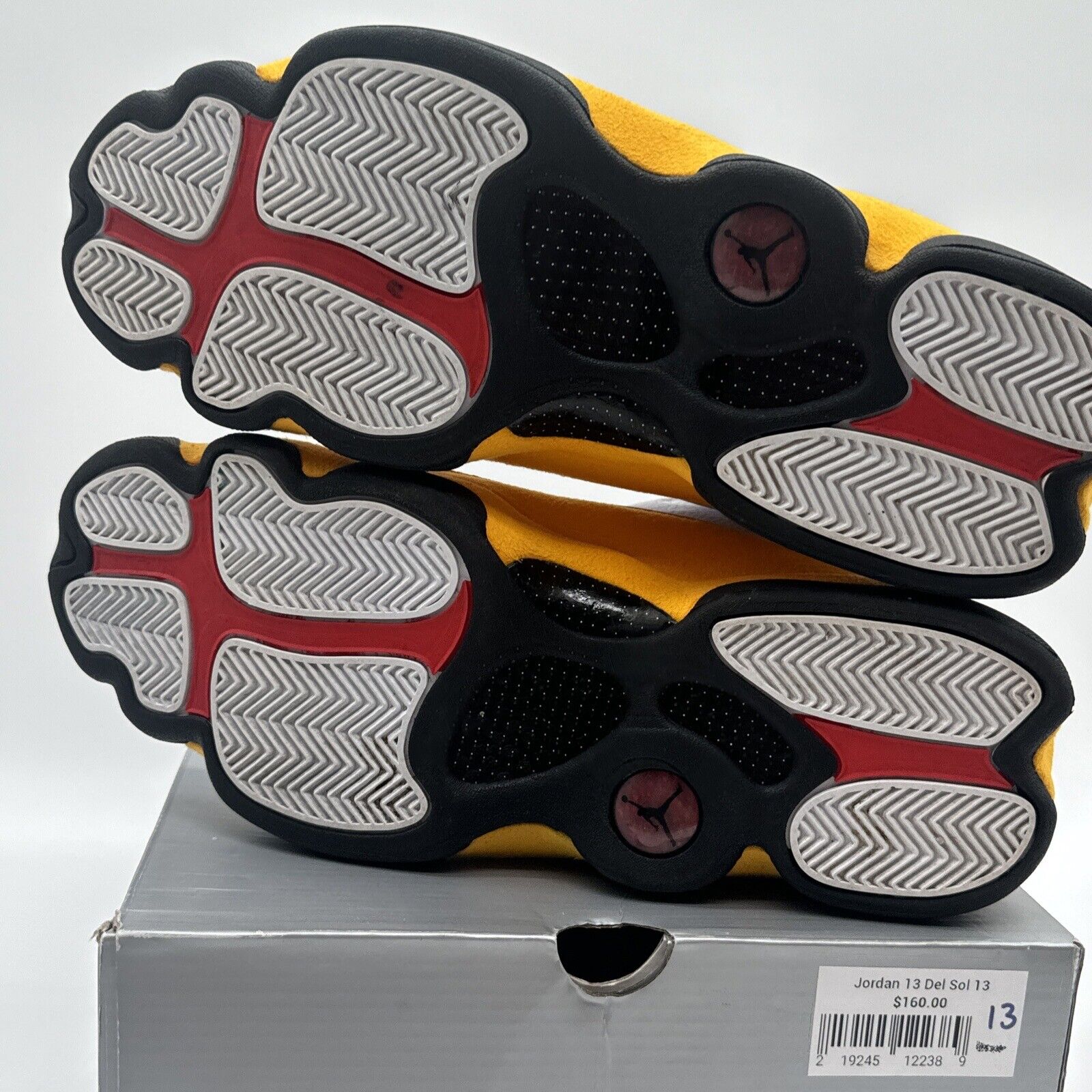 Size 13 - Jordan 13 Del Sol 2022 White Yellow Black With Box Red Logo Jumpman