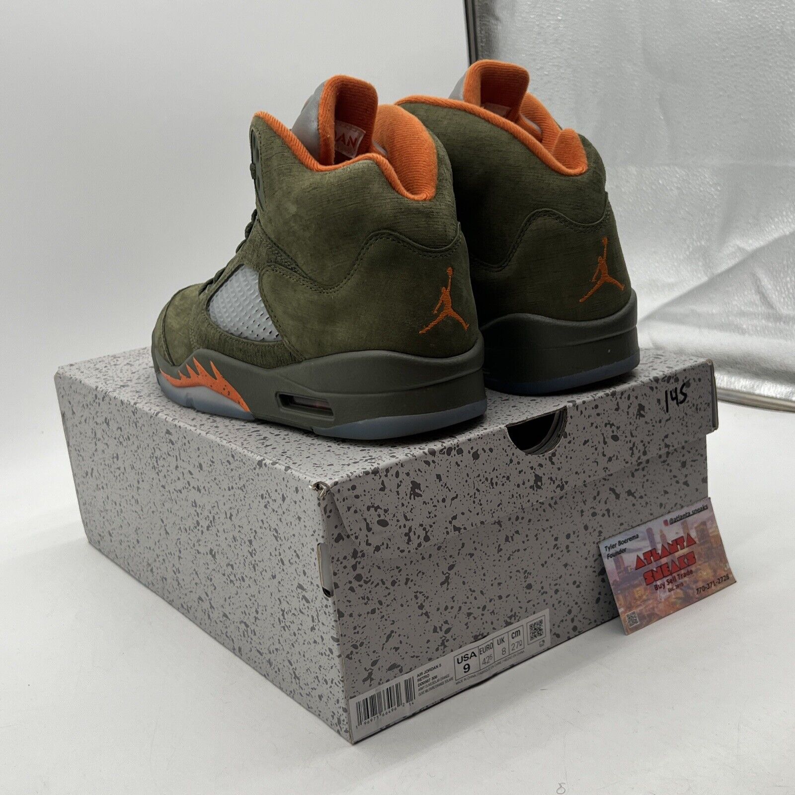 Size 9 - Air Jordan 5 Retro 2024 Olive Orange Icey (DD0587-308)