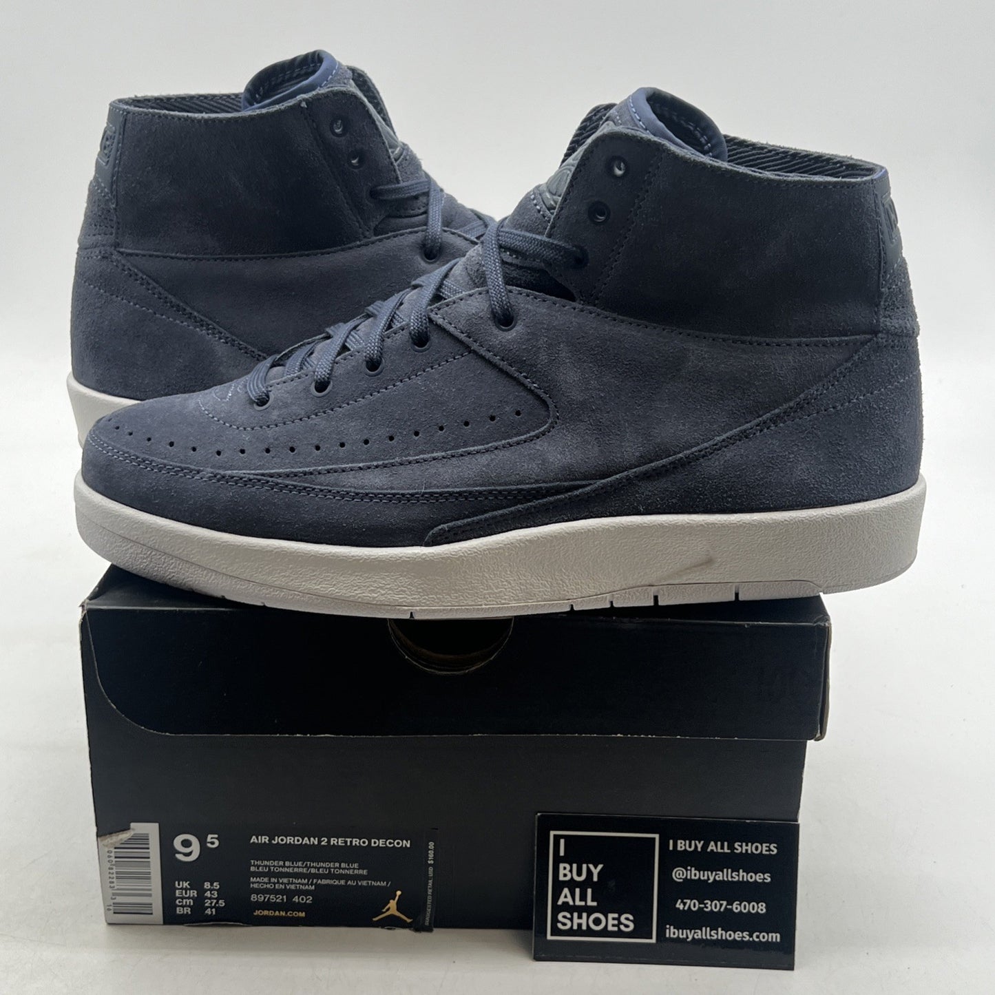 Size 9.5 - Air Jordan 2 Retro Deconstructed Thunder Blue (897521-402)