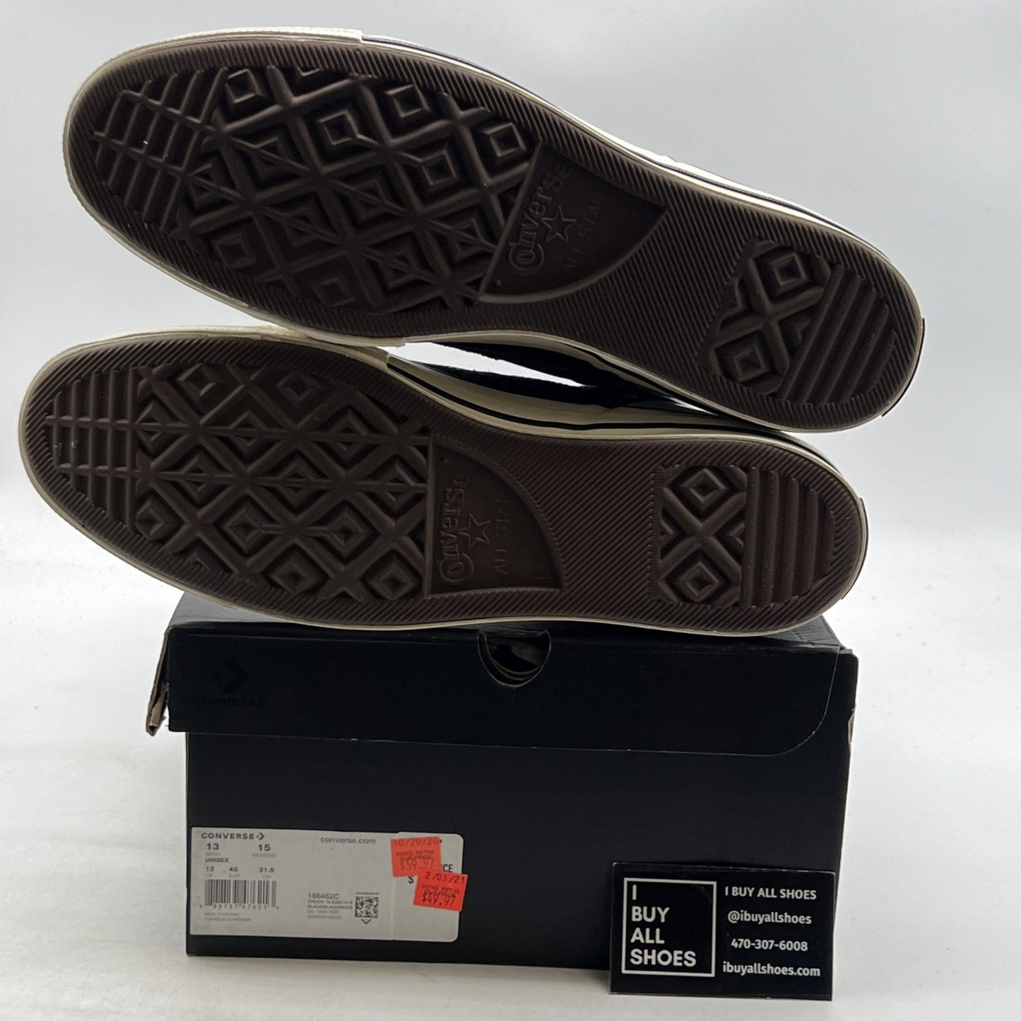 Size 13 - Converse Chuck 70 E260 High Black/White (166462C)
