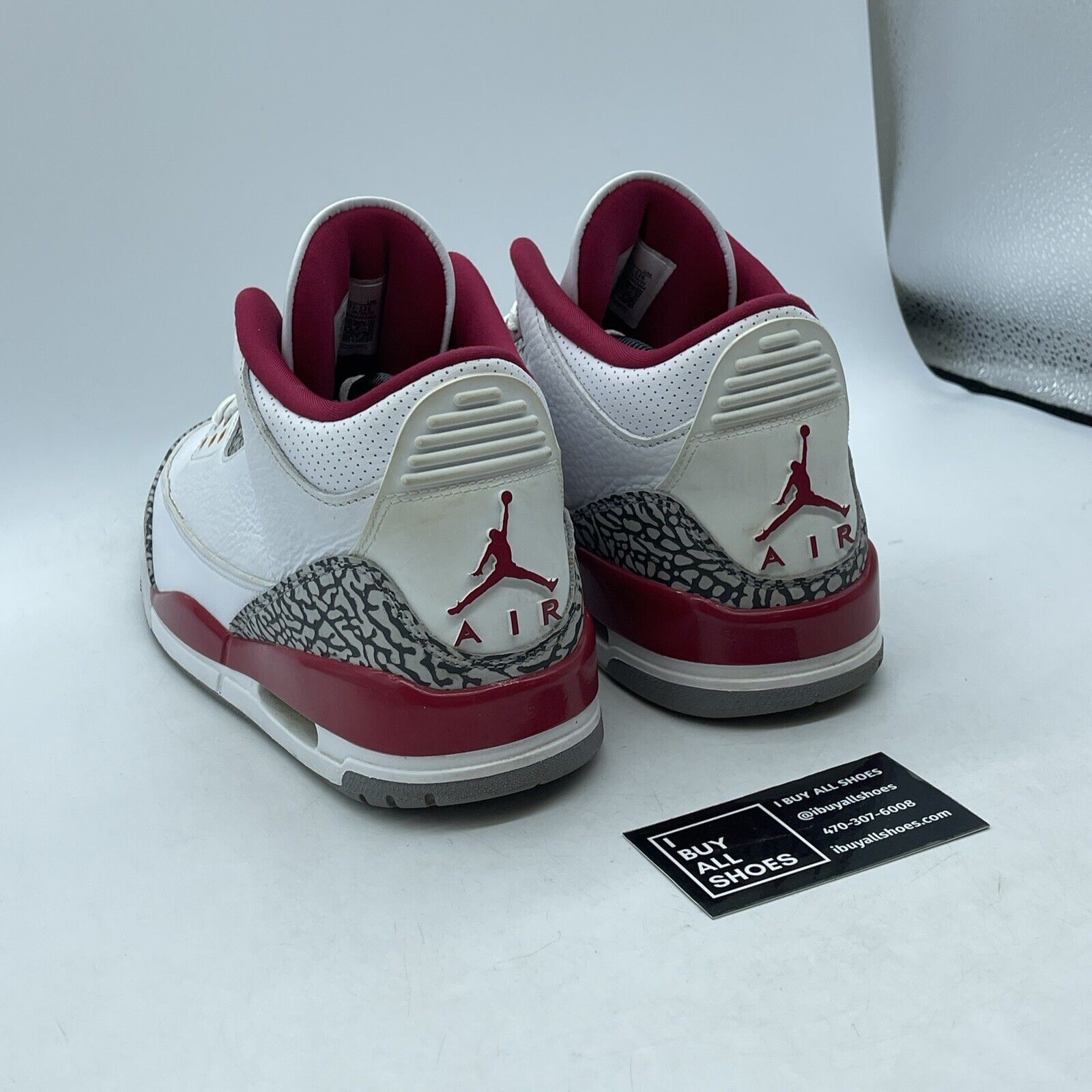 Size 10 - Jordan 3 Retro Mid Cardinal Red White Grey Suede Leather (CT8532-126)