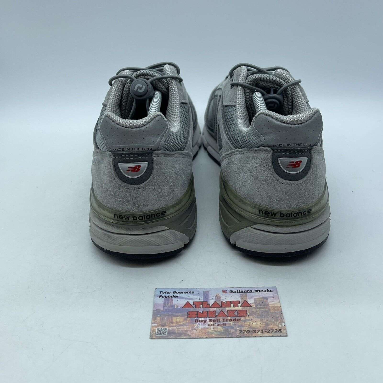 Size 11 - New Balance 990v4 Made in USA Castlerock Grey White Suede (M990GL4)