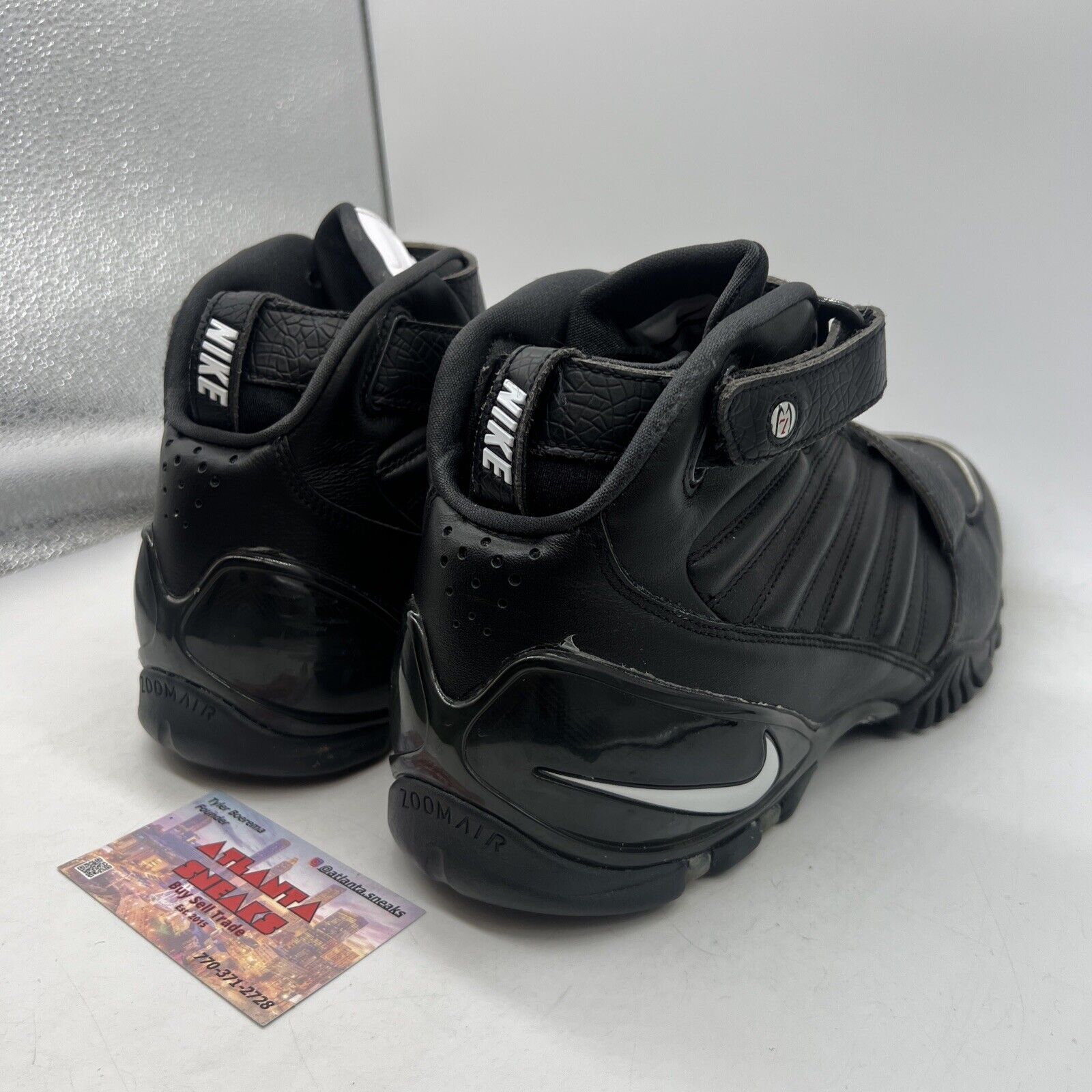 Size 11 - Nike Zoom Vick 3 Retro Triple Black White Leather (832698-002)