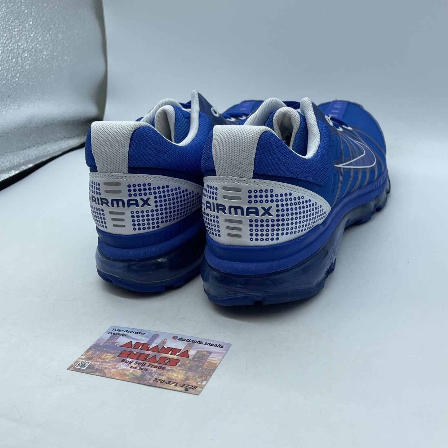 Size 11.5 - Nike Air Max+ 2009 Varsity Royal White Blue Suede (486978-400)