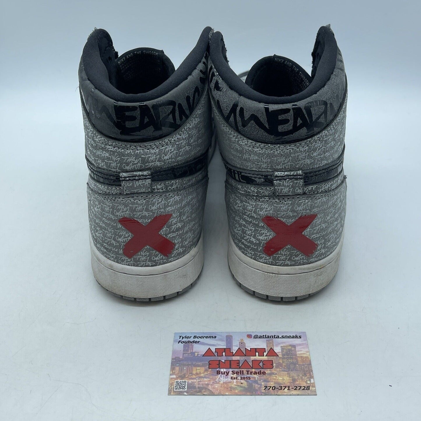 Size 12 - Jordan 1 OG High Rebellionaire Black Grey Red Suede (555088-036)