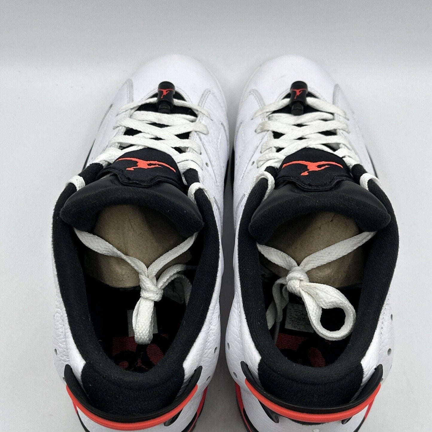 Size 9.5 - Jordan 6 Low Infrared 2015 White Black Red Leather Tumbled MJ