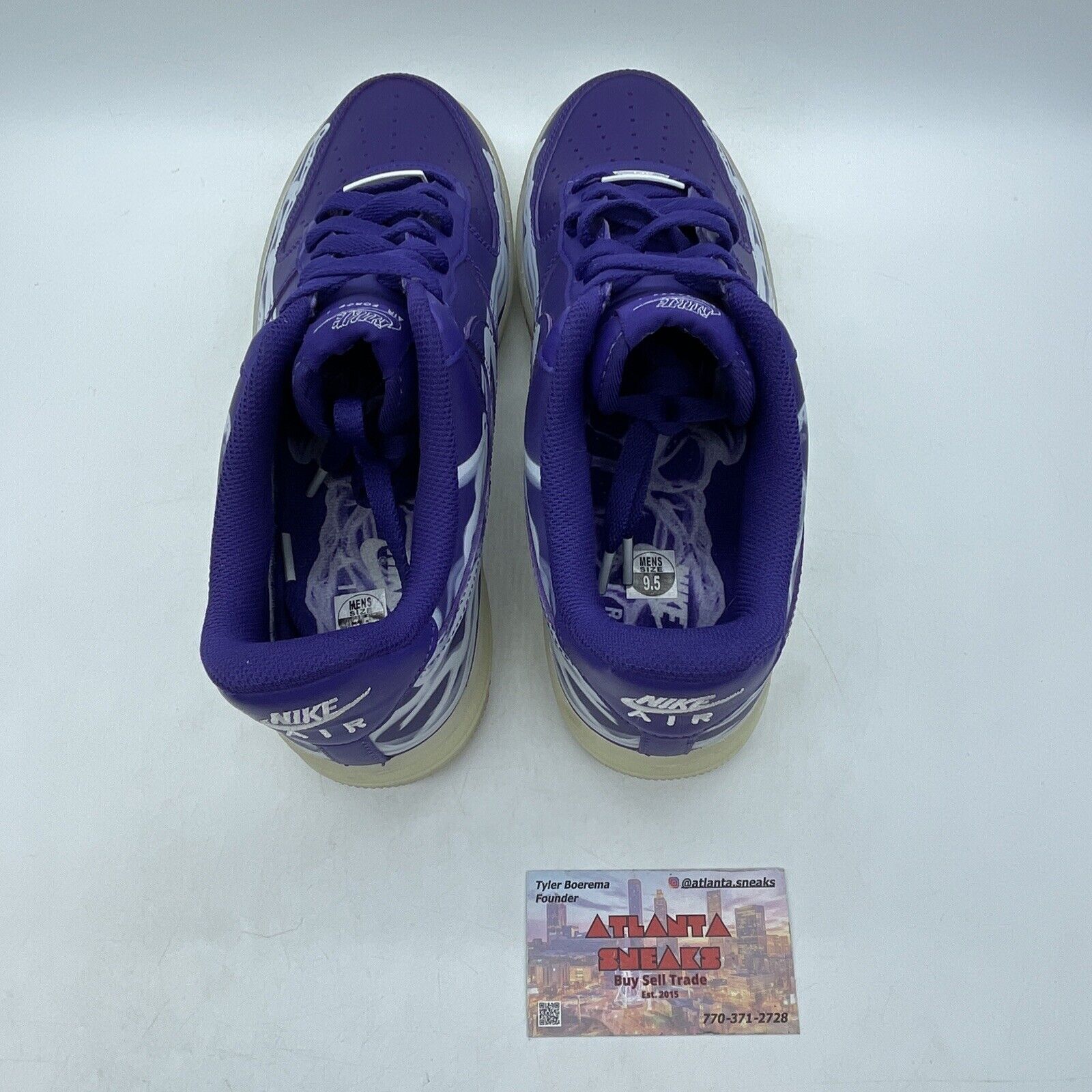 Size 9.5 - Nike Air Force 1 Low Purple Skeleton White (CU8067-500)