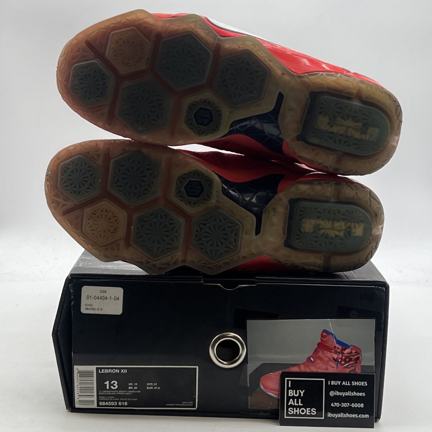 Size 13 - Nike LeBron 12 USA - (684593-616)
