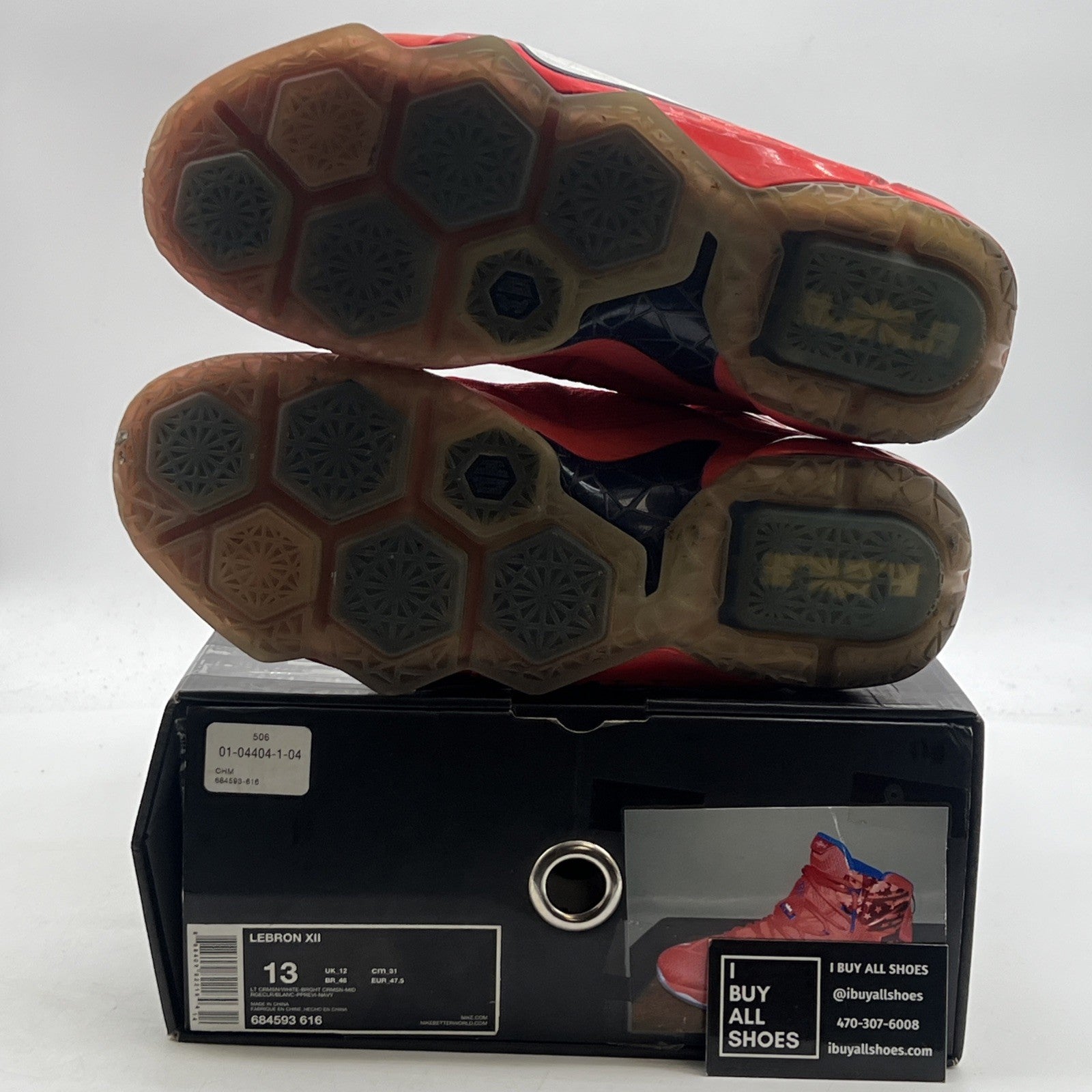 Size 13 - Nike LeBron 12 USA - (684593-616)