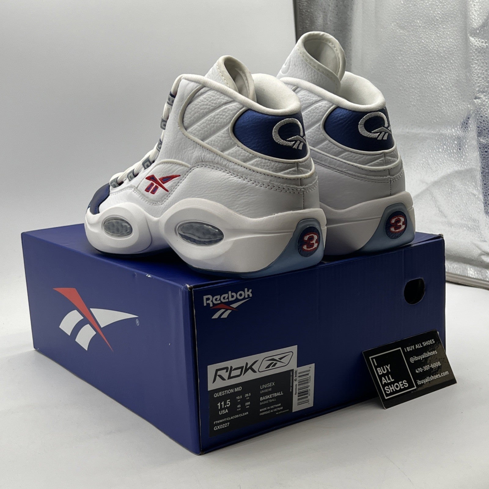 Size 11.5 - Reebok Question 2022 Mid Blue Toe (GX0227)