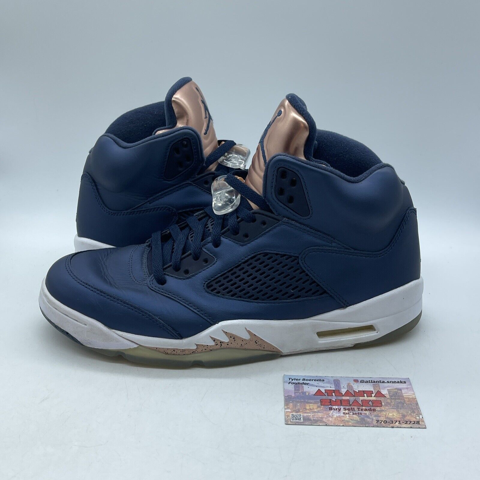 Size 11 - Air Jordan 5 Retro Bronze Blue Pink White Leather (136027-416)