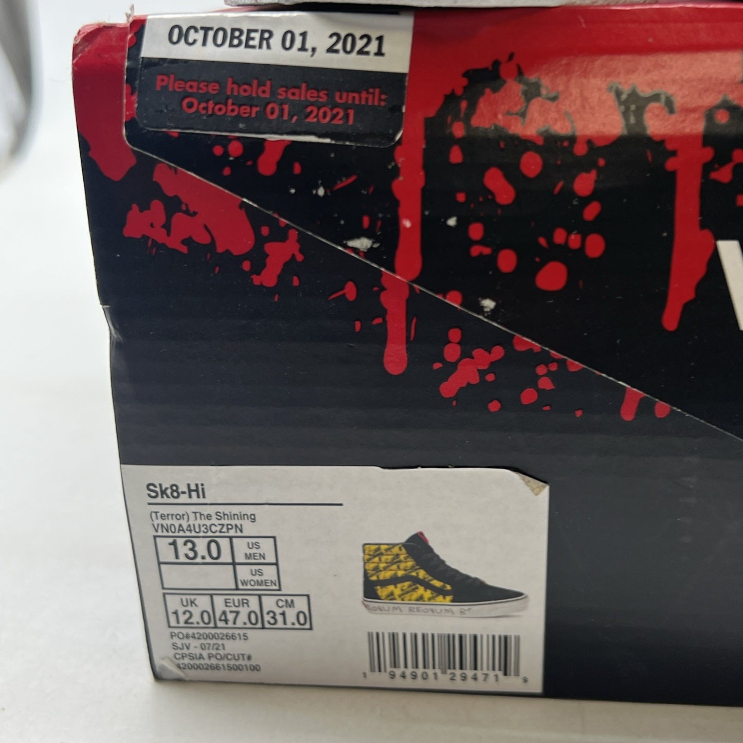 Size 13 - Vans Sk8-Hi House of Terror The Shining (VN0A4U3CZPN)