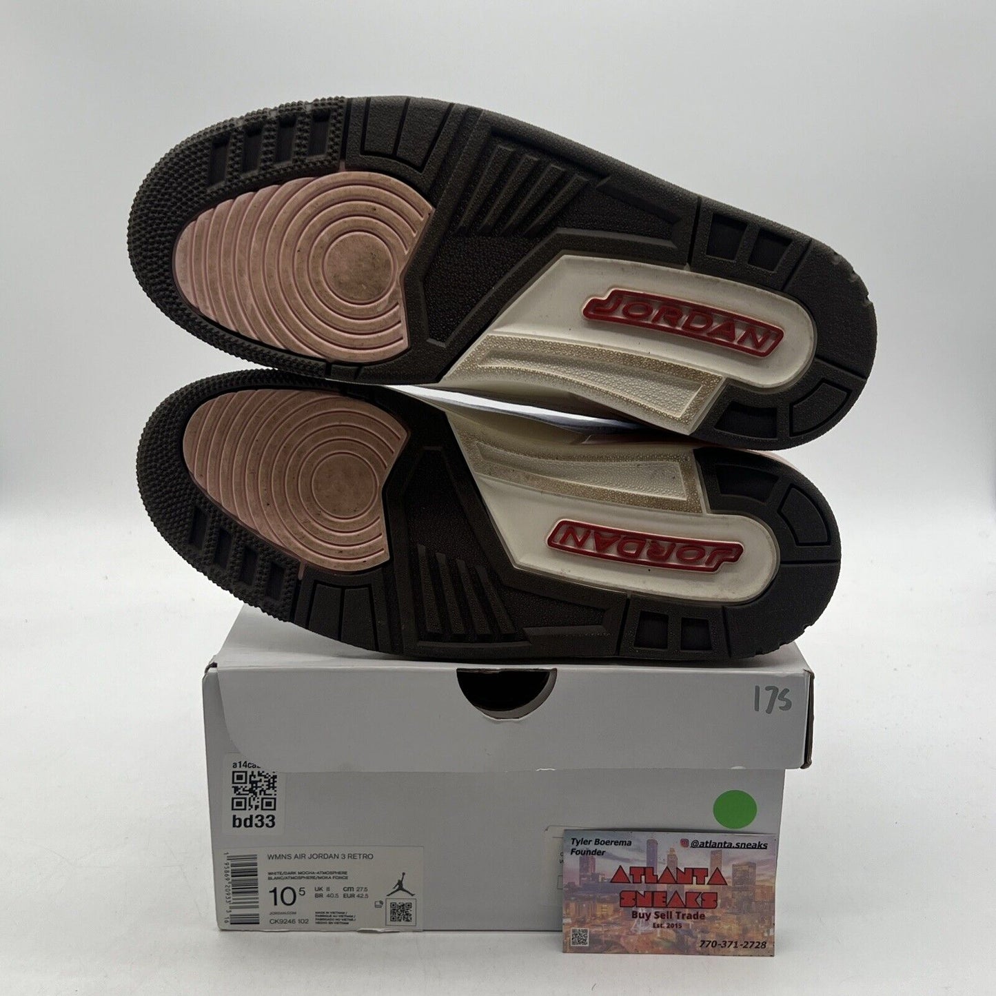 Size 10.5W - Air Jordan 3 Retro Neapolitan Pink Brown White Leather (CK9246-102)