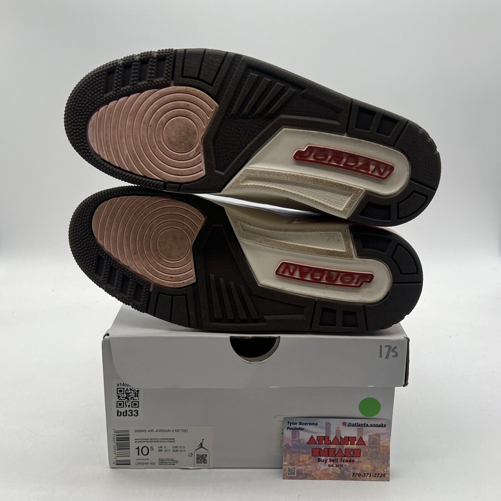 Size 10.5W - Air Jordan 3 Retro Neapolitan Pink Brown White Leather (CK9246-102)