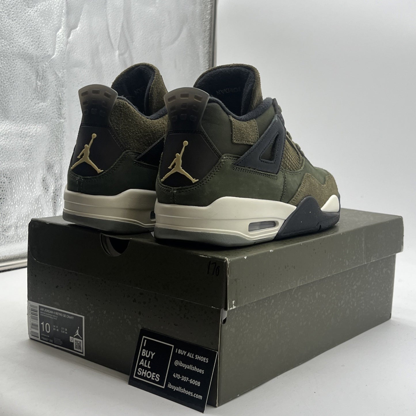 Size 10 - Air Jordan 4 SE Retro Low Craft - Olive (FB9927-200)