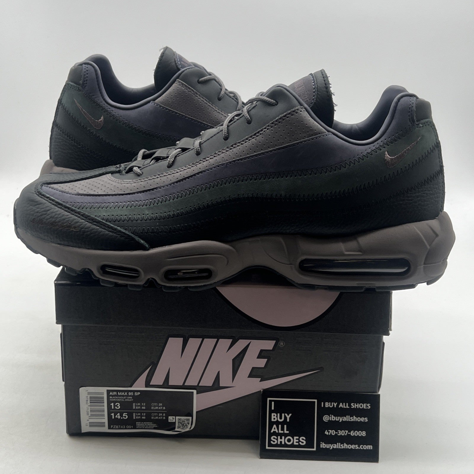 Size 13 - Nike A Ma Maniére x Air Max 95 SP Black Violet Ore (FZ8743-001)
