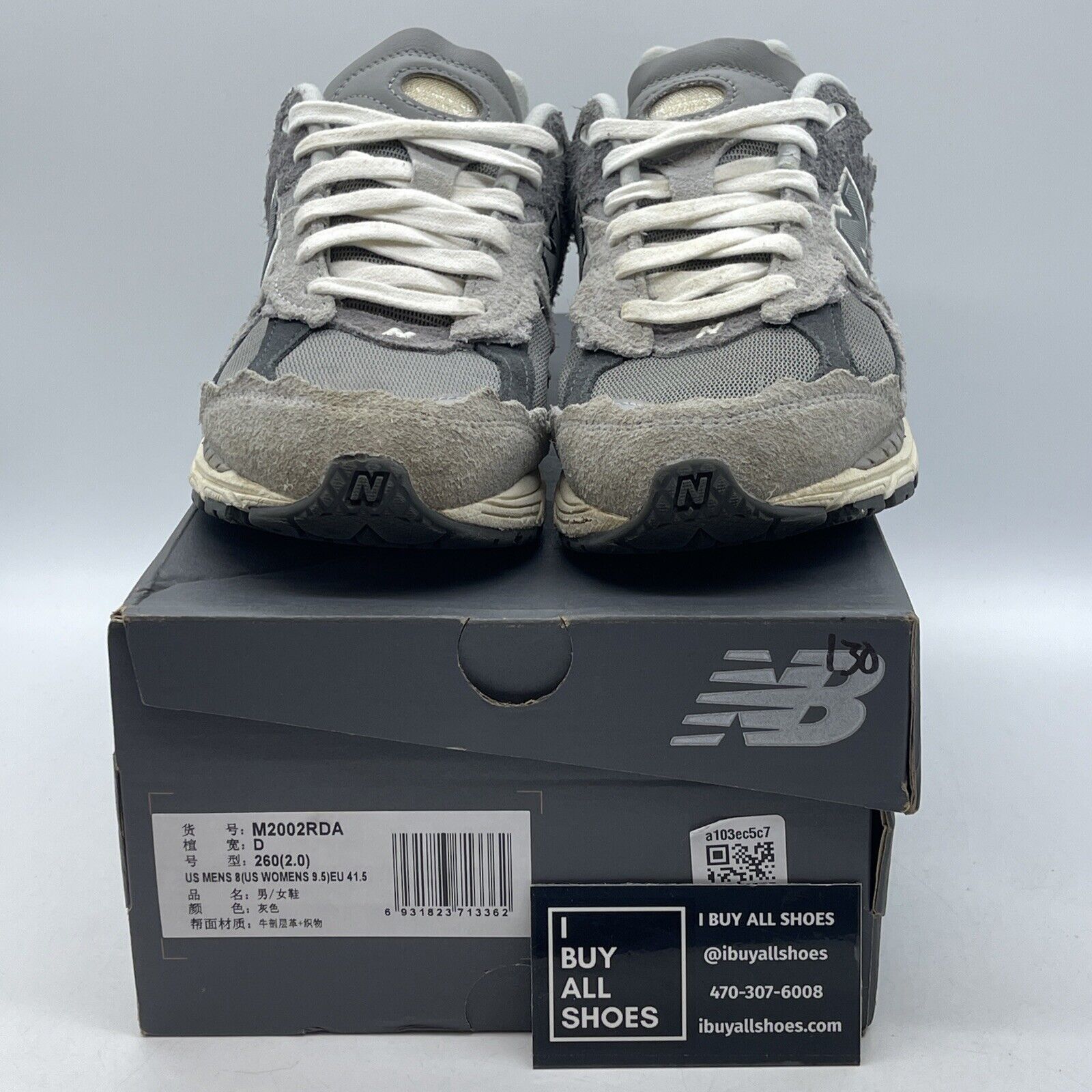 Size 8 - New Balance 2002R Protection Pack - Rain Cloud Grey Suede (M2002RDA)