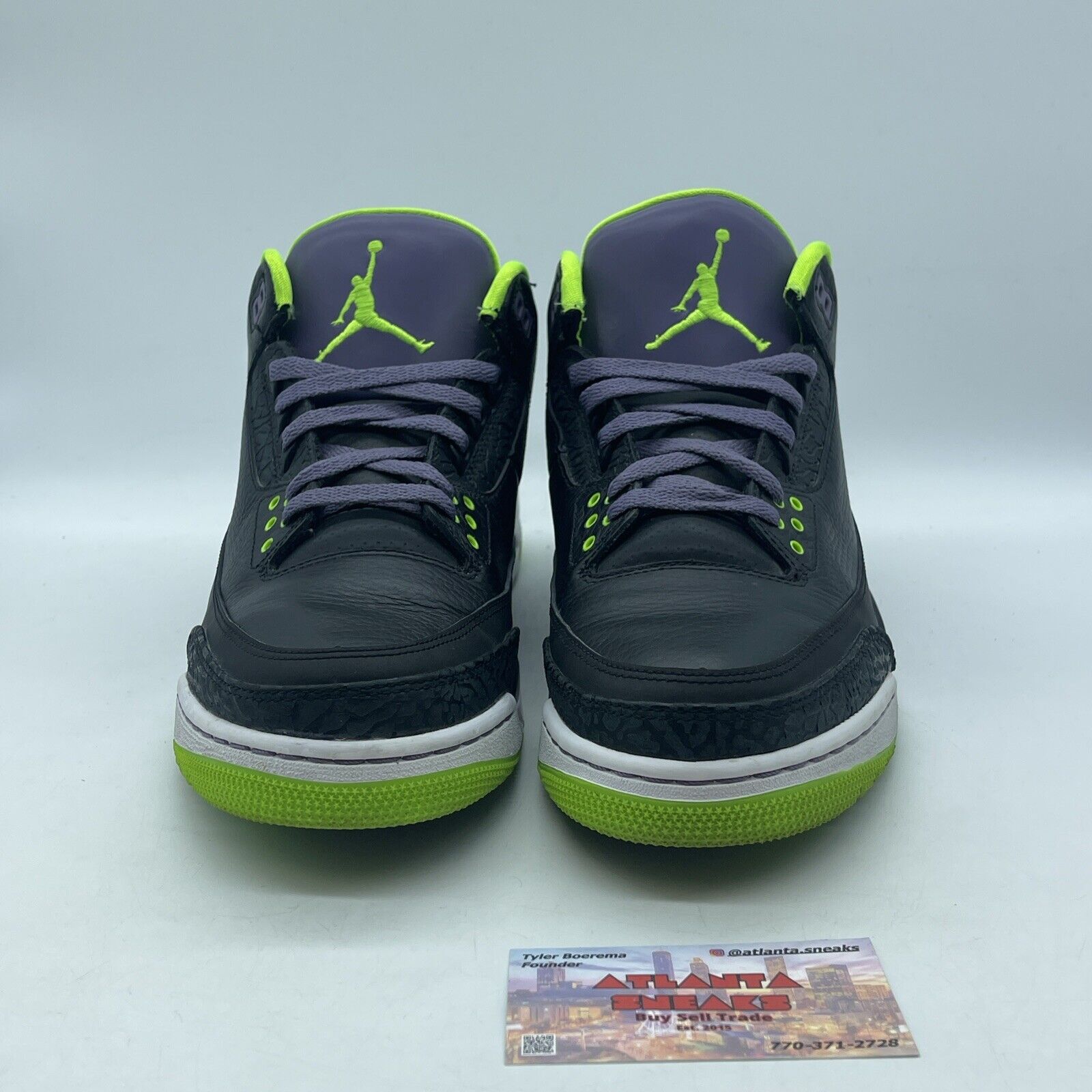 Size 11 - Air Jordan 3 Retro Joker Green Black White Leather (136064-018)