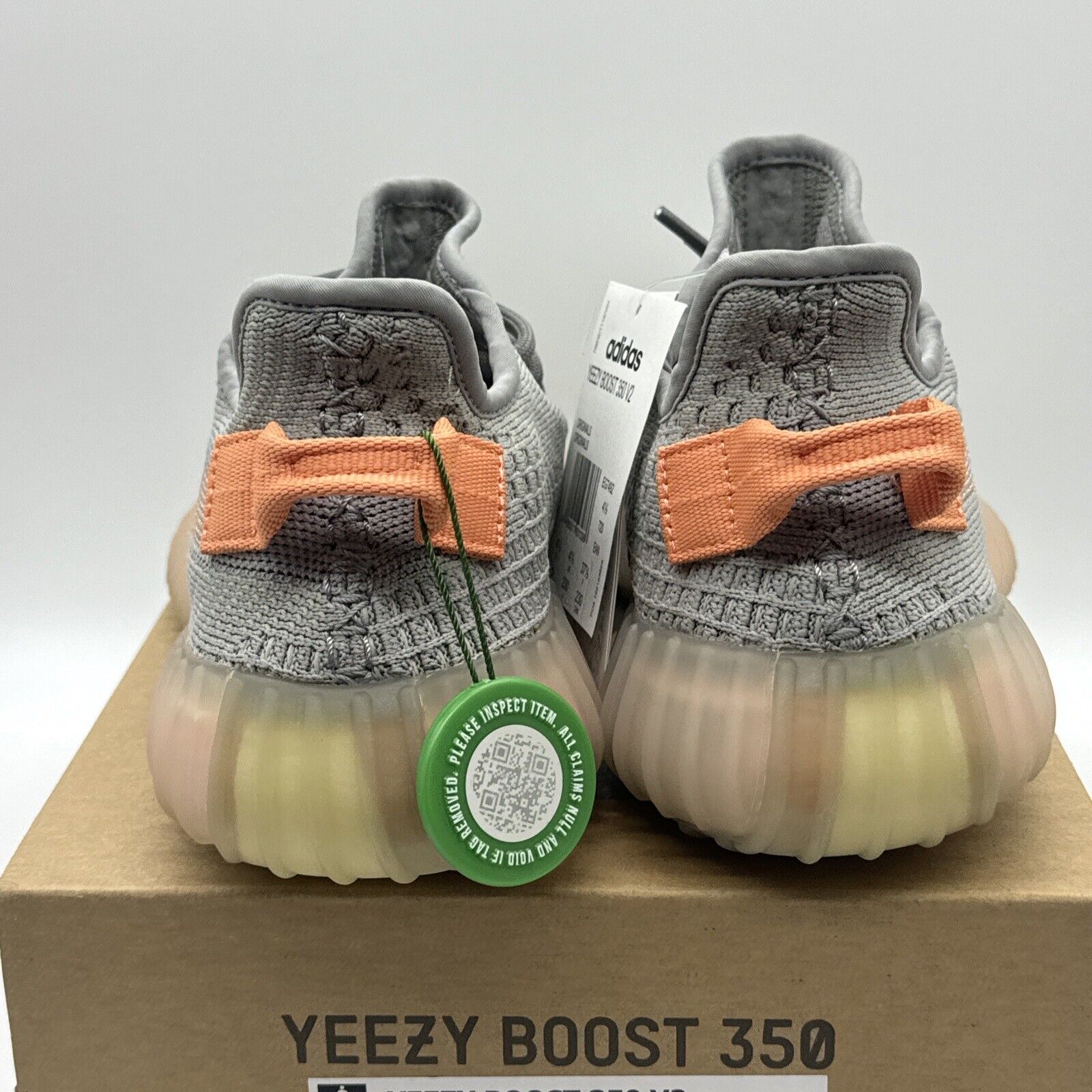 Size 5 - adidas Yeezy Boost 350 V2 True Form Orange Grey Boost Kanye Icy Cream