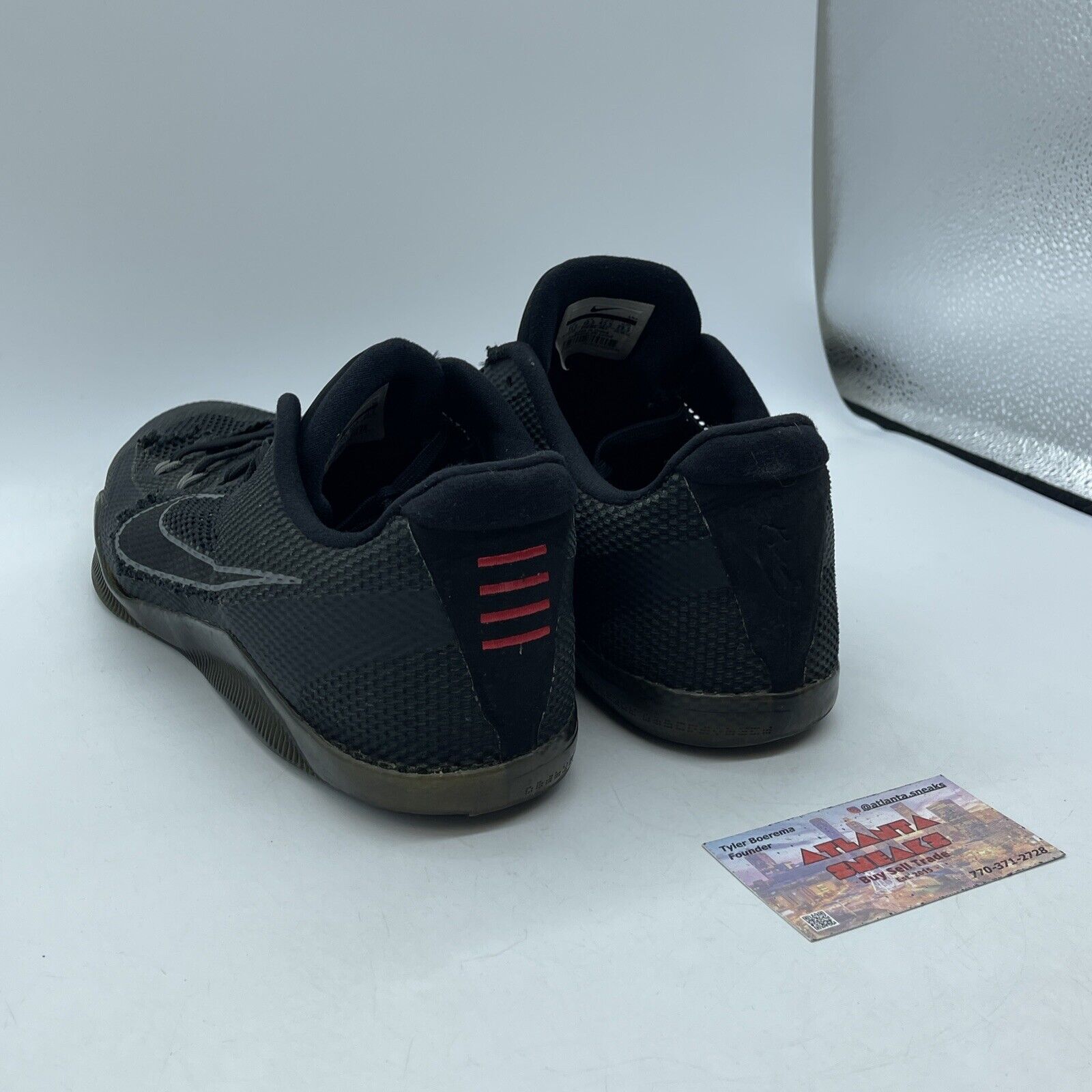 Size 11.5 - Nike Kobe 11 Dark Knight Black Red Suede Leather (836183-001)