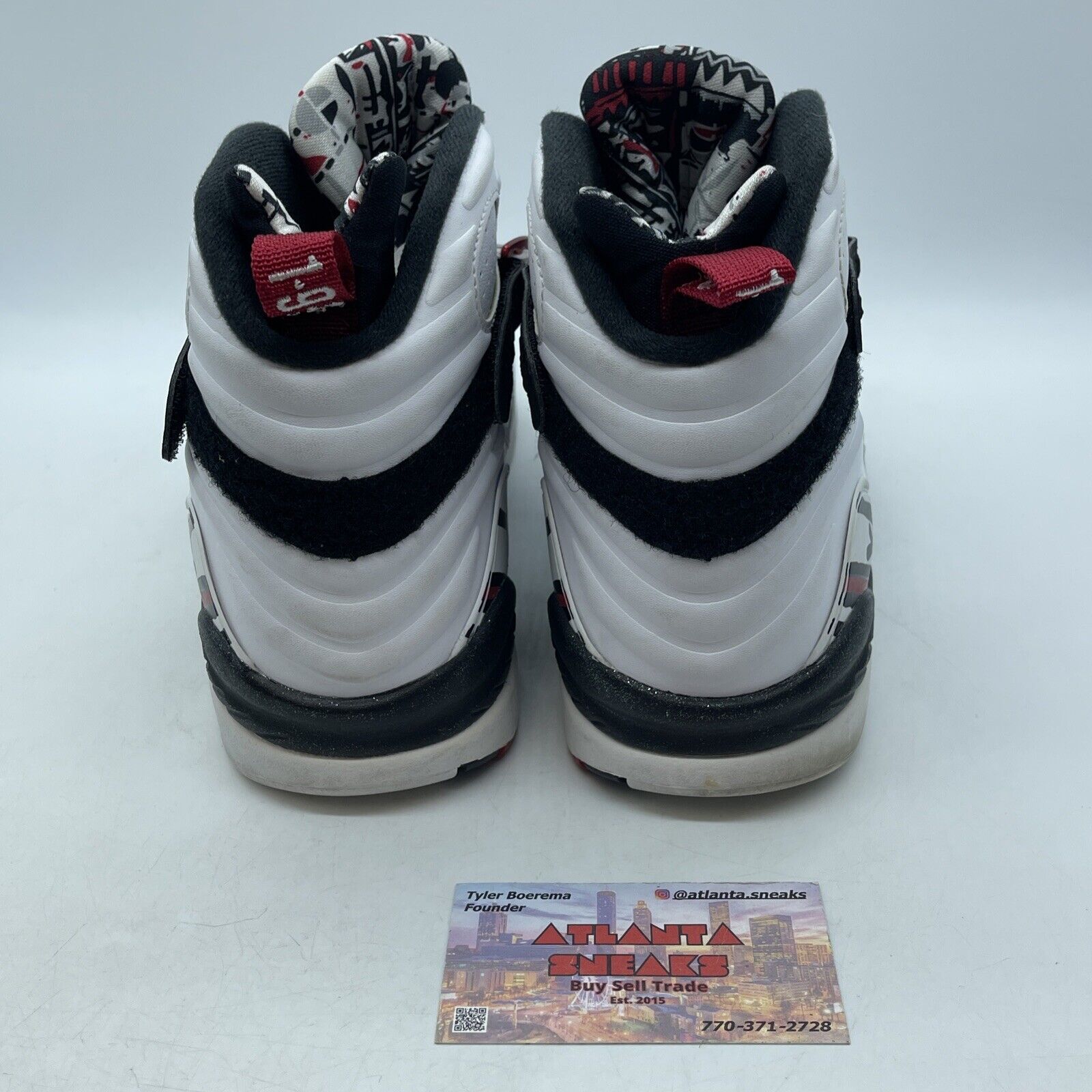 Size 9.5 - Air Jordan 8 Retro Alternate White Black Red Grey (305381-104)