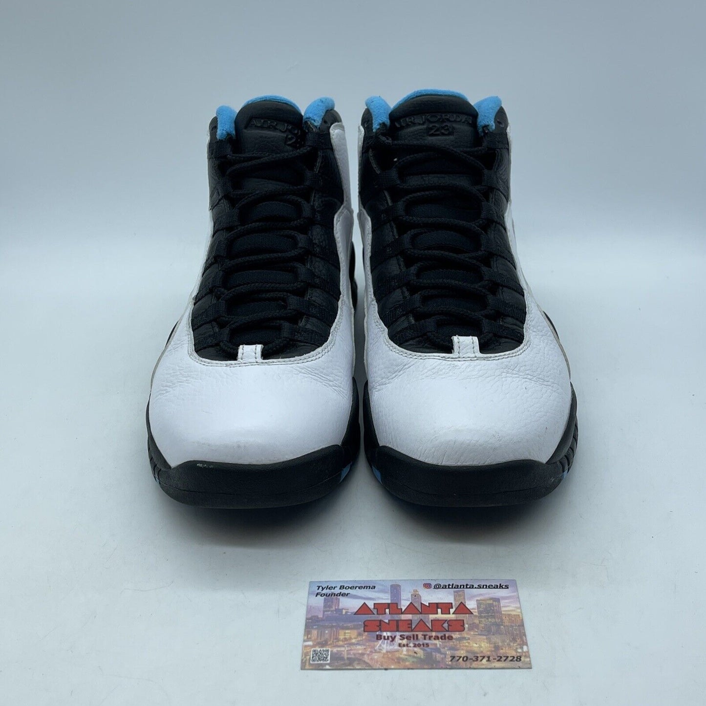 Size 10.5 - Air Jordan 10 Retro 2014 Powder Blue White Leather (310805-106)