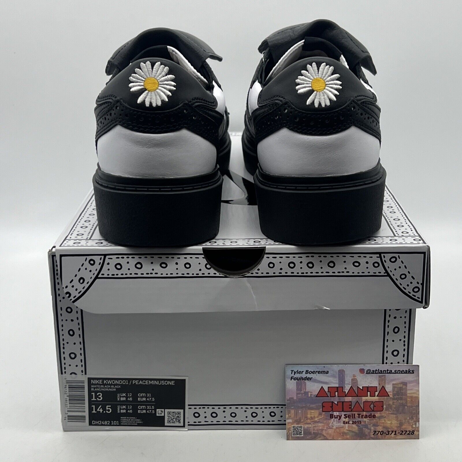 Size 13 - Nike G-Dragon x Kwondo 1 Yin-Yang White Black Leather (DH2482-101)