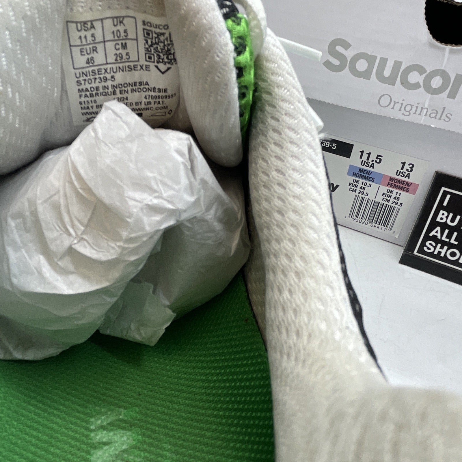 Size 11.5 - Saucony Progrid Omni 9 OG Green Silver (S70739-5)