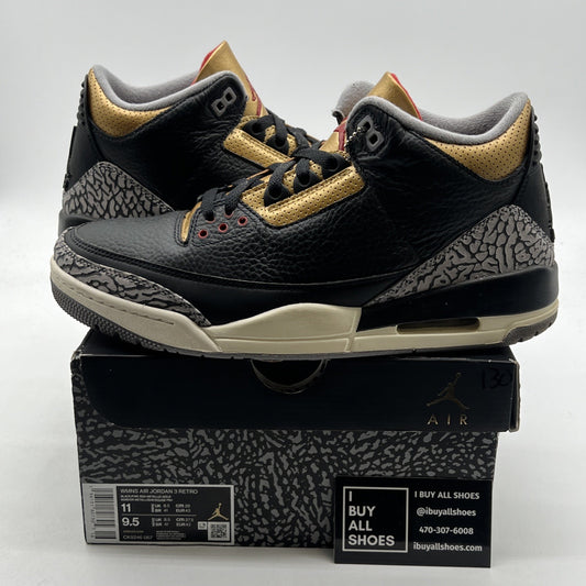 Size 11 - Air Jordan 3 Retro Mid Black Gold W (CK9246-067)