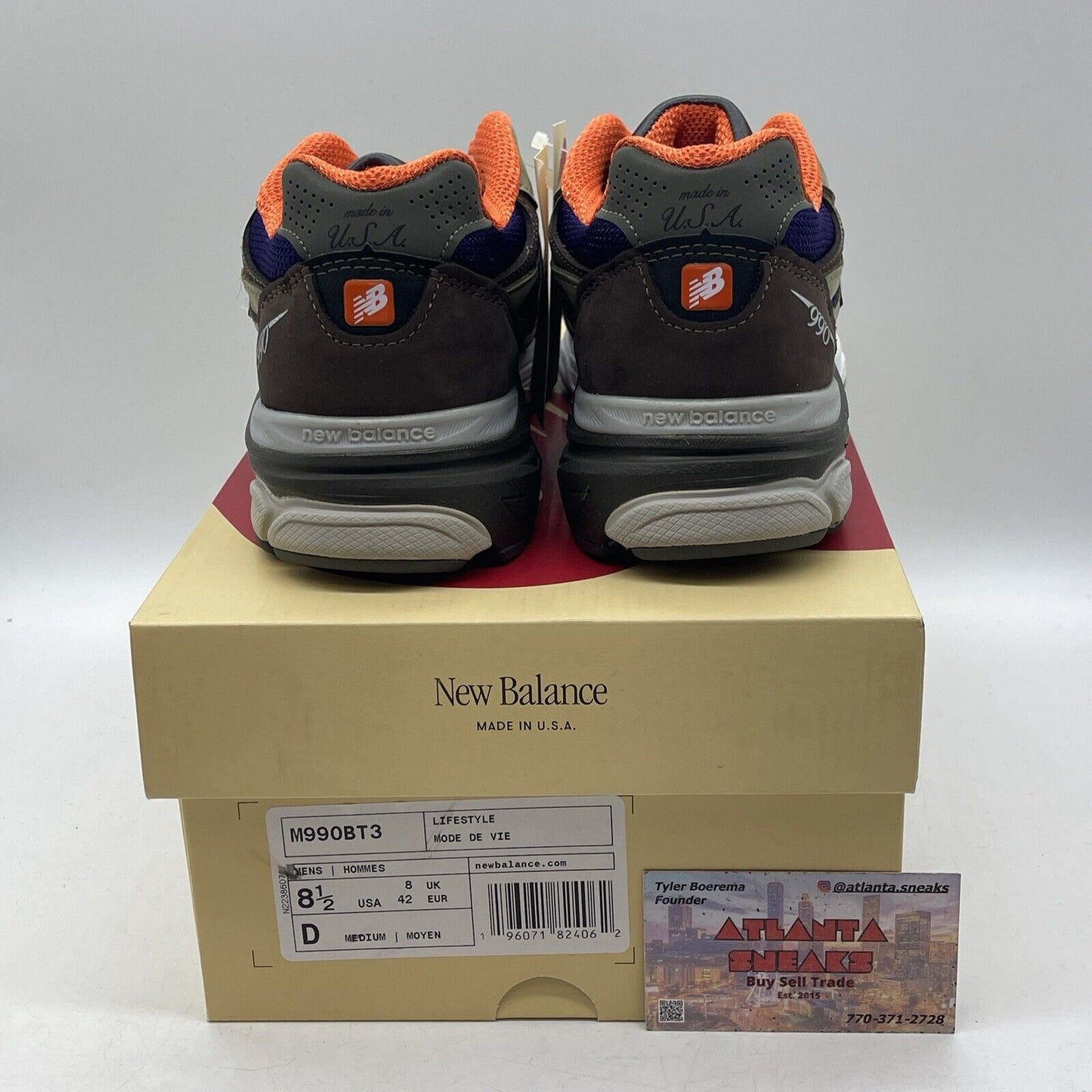 Size 8.5 - New Balance Teddy Santis x 990v3 Made in USA Tan Orange (M990BT3)