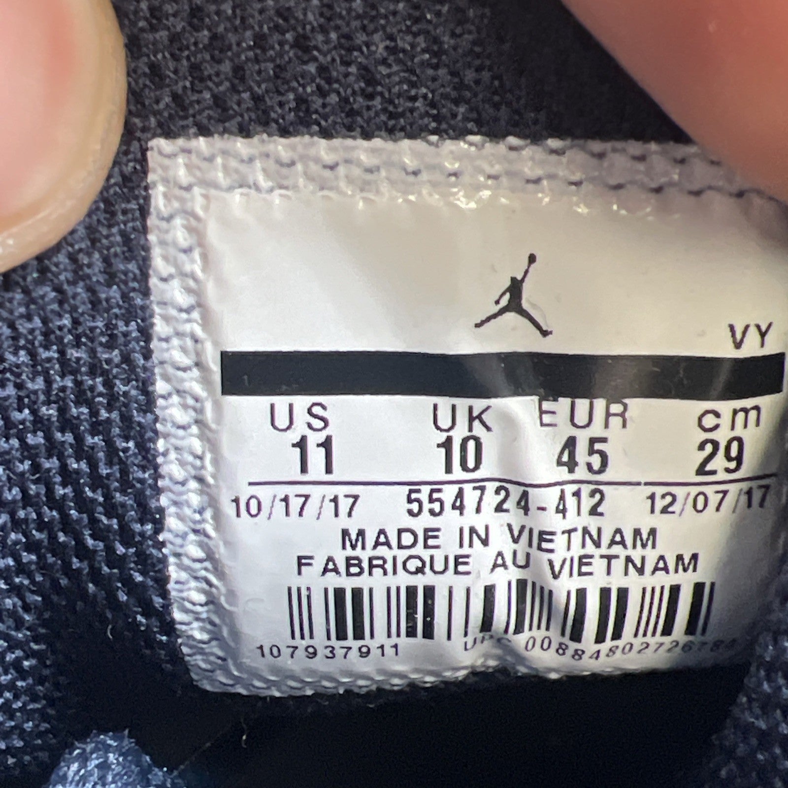Size 11 - Air Jordan 1 Retro Mid Obsidian Royal (554724-412)