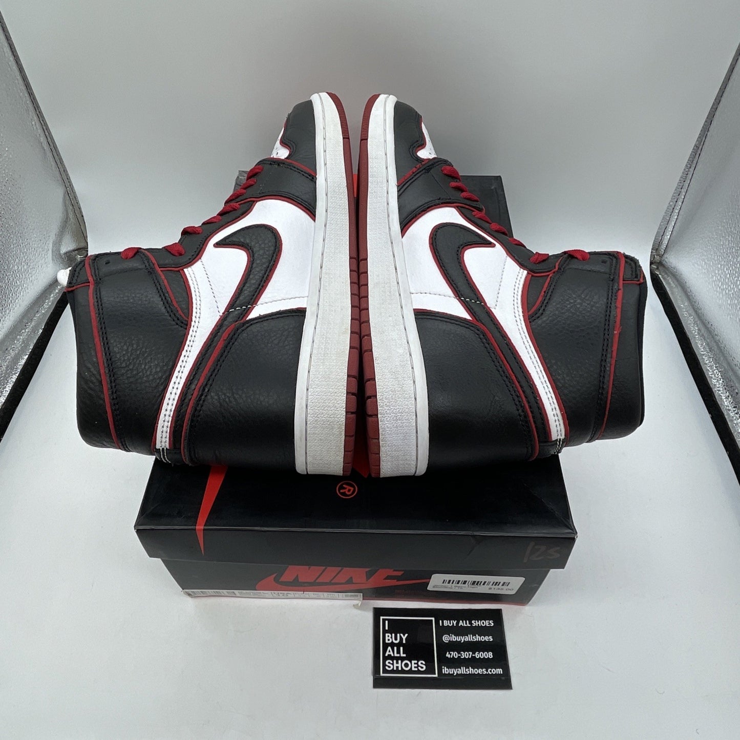 Size 10 - Jordan 1 Retro High OG Bloodline 2019 White Black (555088-062)